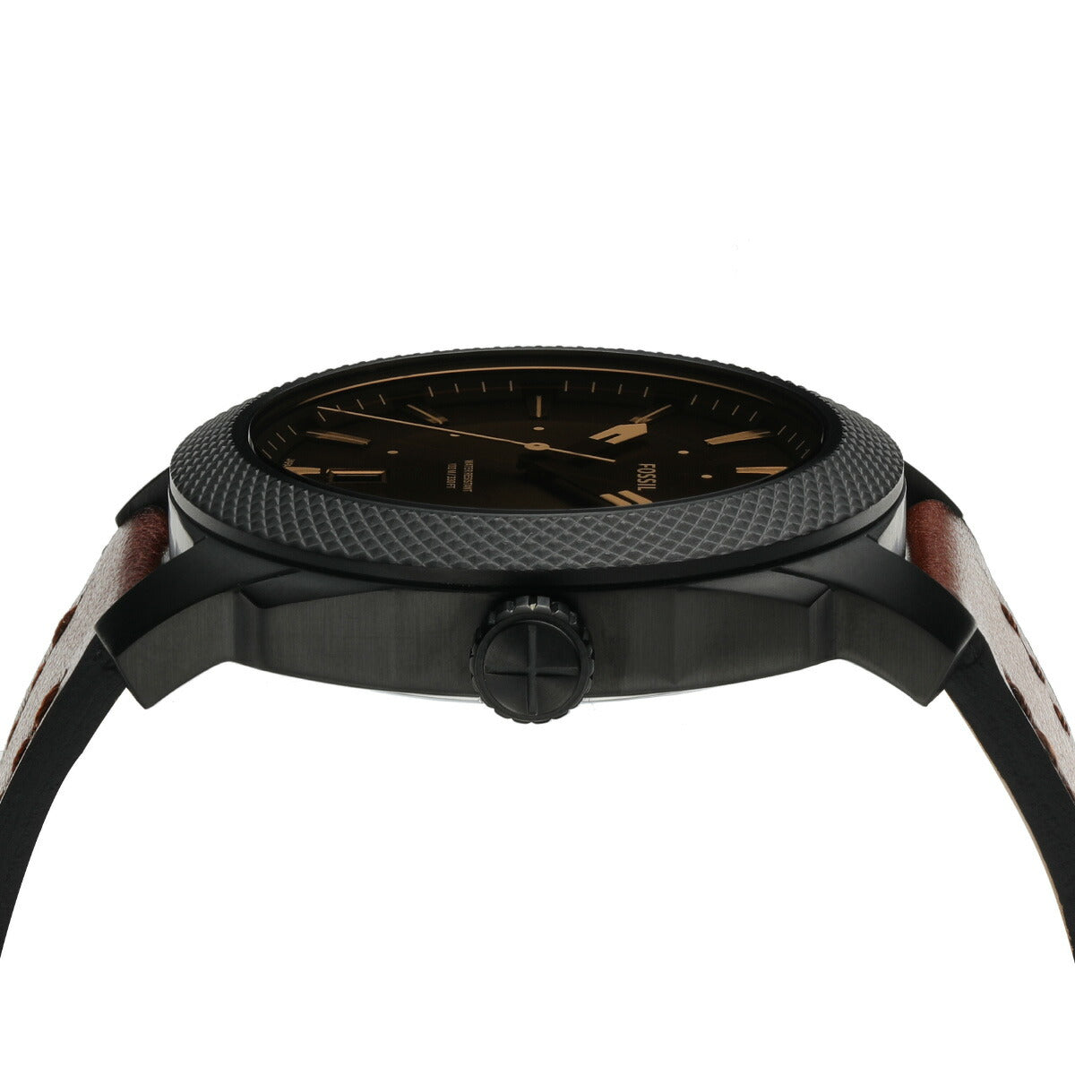 フォッシル FOSSIL 腕時計 メンズ MACHINE 三針デイト ダークブラウン LiteHideレザーウォッチ FS5972