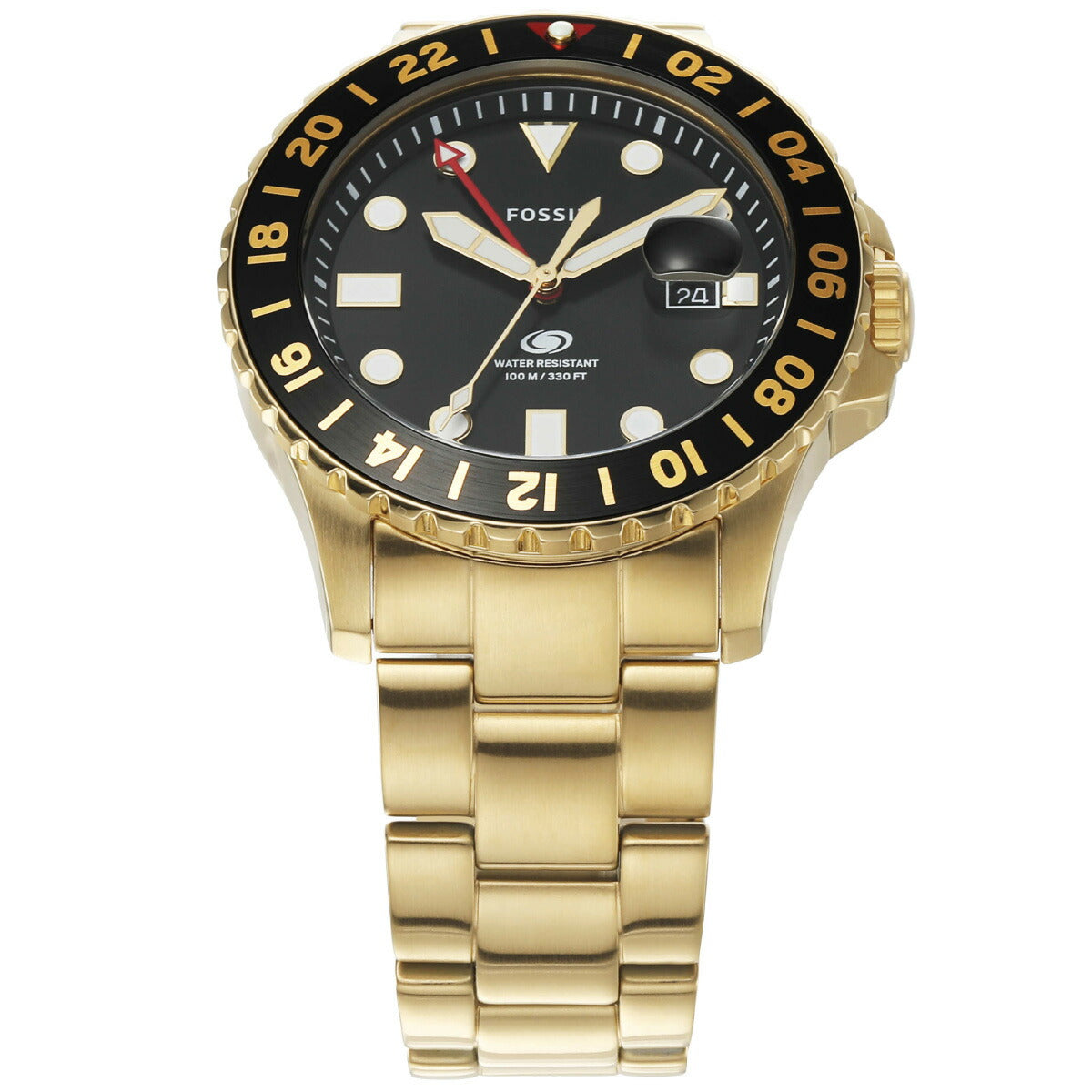 フォッシル FOSSIL 腕時計 メンズ FOSSIL BLUE GMT ゴールドトーン ステンレススチールウォッチ FS5990