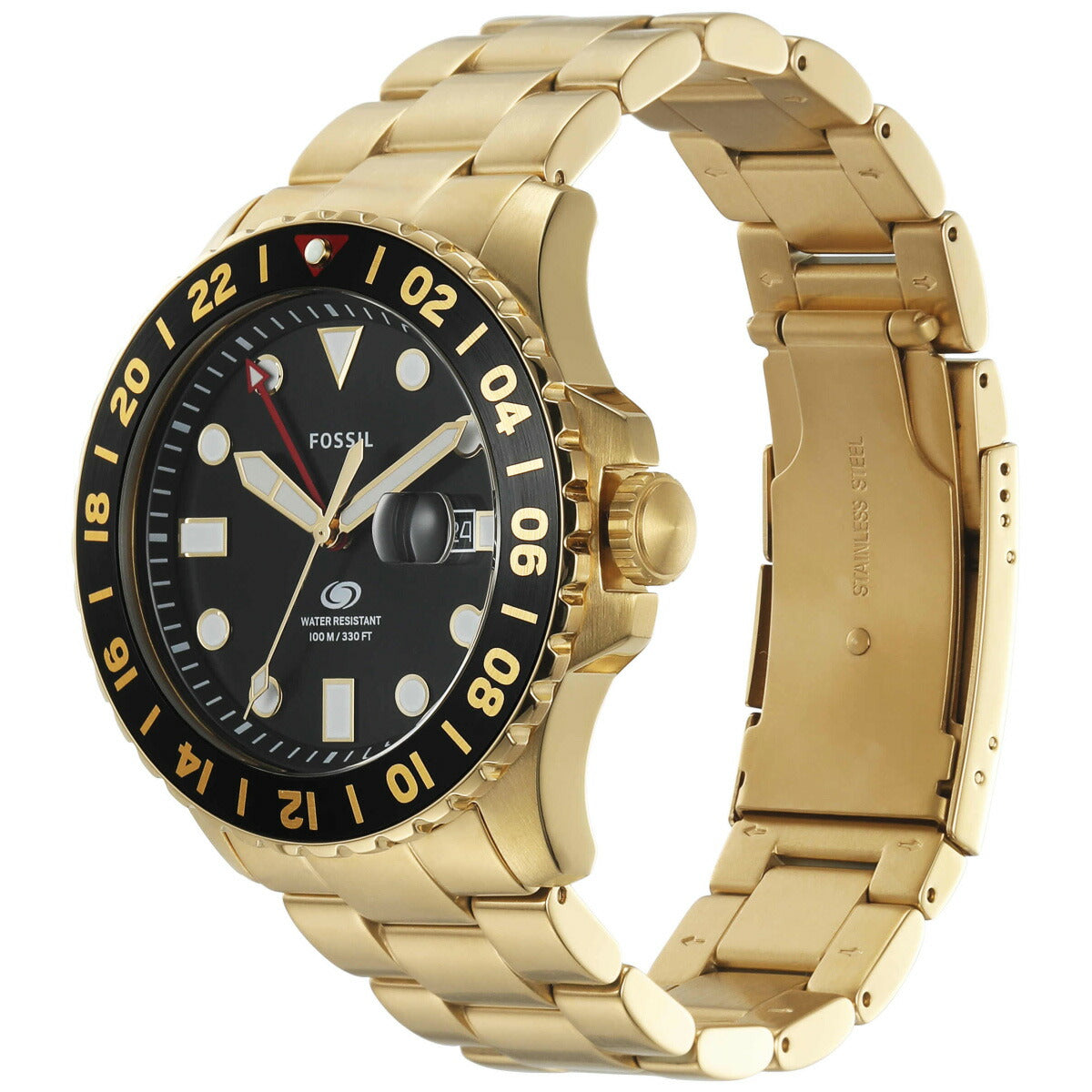 フォッシル FOSSIL 腕時計 メンズ FOSSIL BLUE GMT ゴールドトーン ステンレススチールウォッチ FS5990