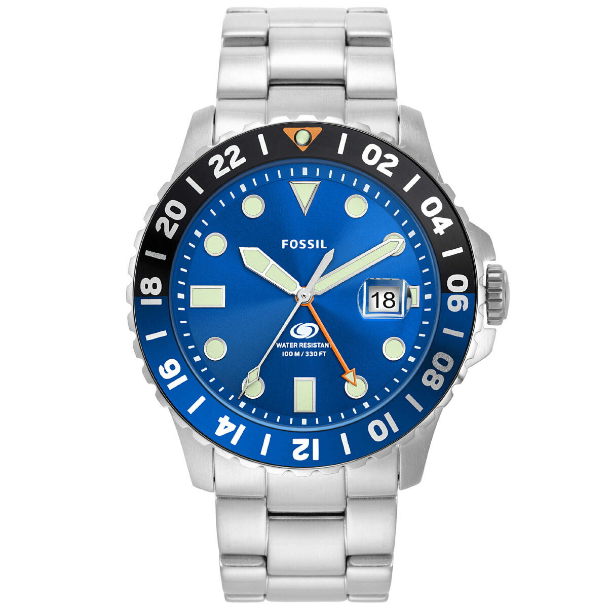 フォッシル FOSSIL 腕時計 メンズ FOSSIL BLUE GMT ステンレススチールウォッチ FS5991
