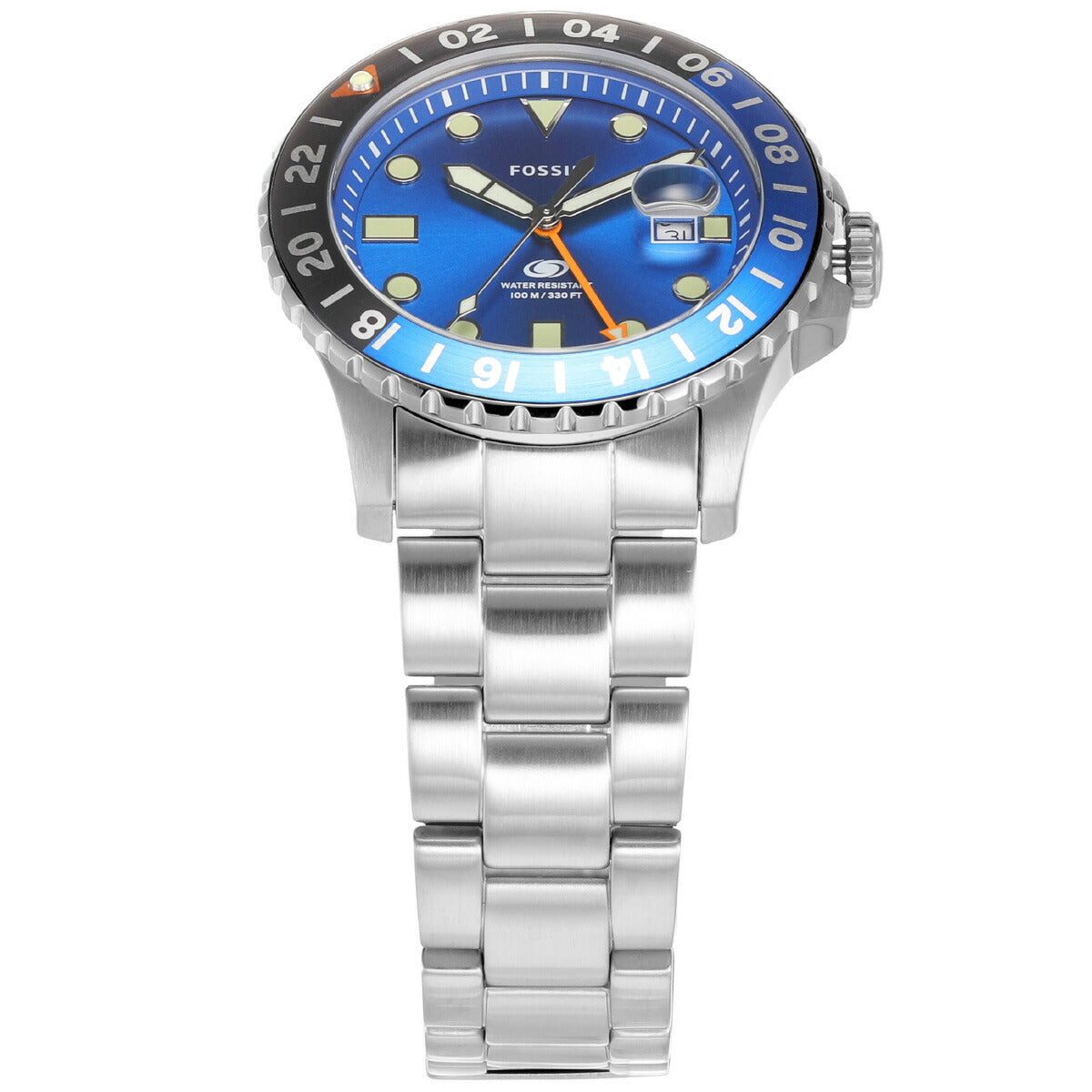フォッシル FOSSIL 腕時計 メンズ FOSSIL BLUE GMT ステンレススチールウォッチ FS5991