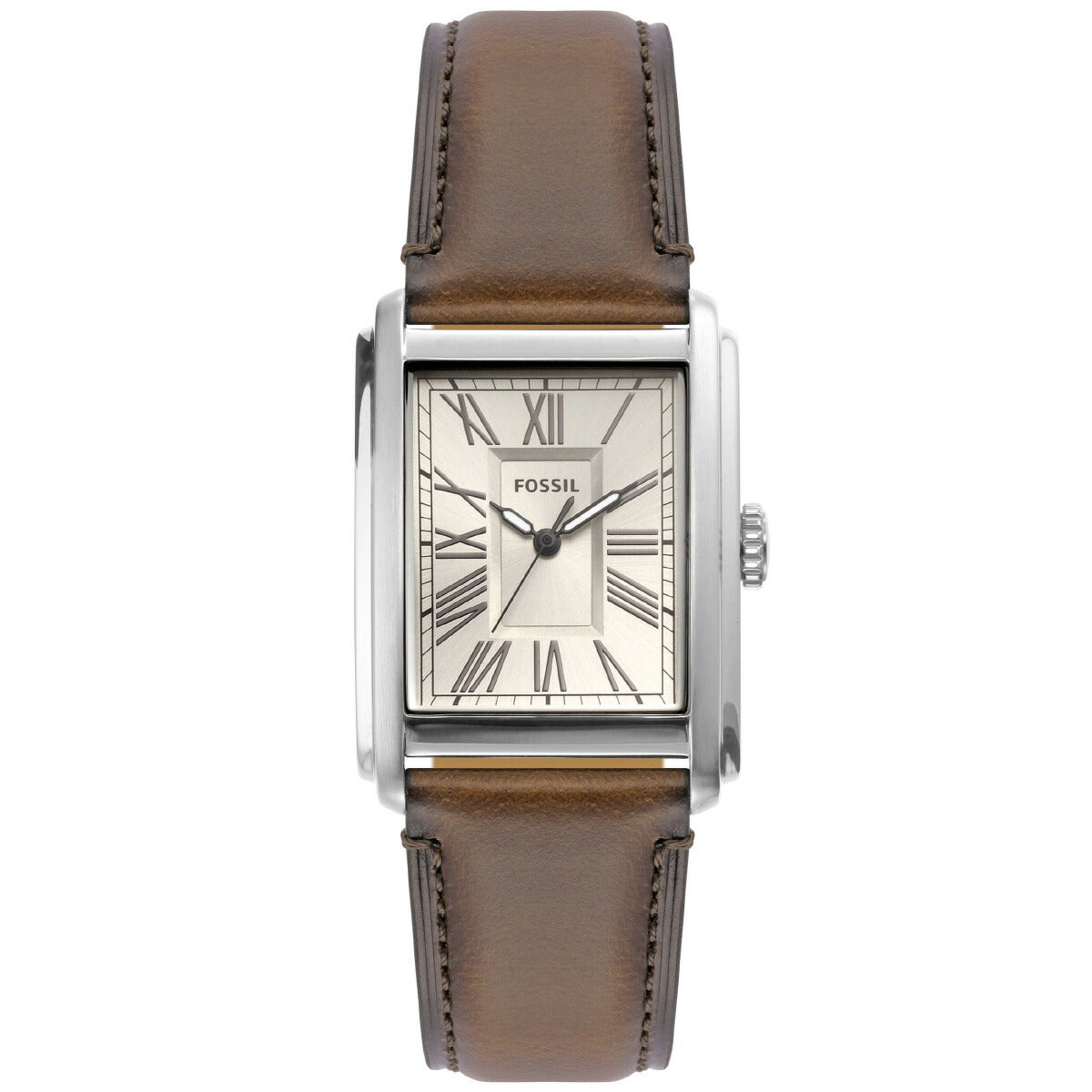 フォッシル FOSSIL 腕時計 メンズ CARRAWAY 三針 ブラウン レザーウォッチ FS6012