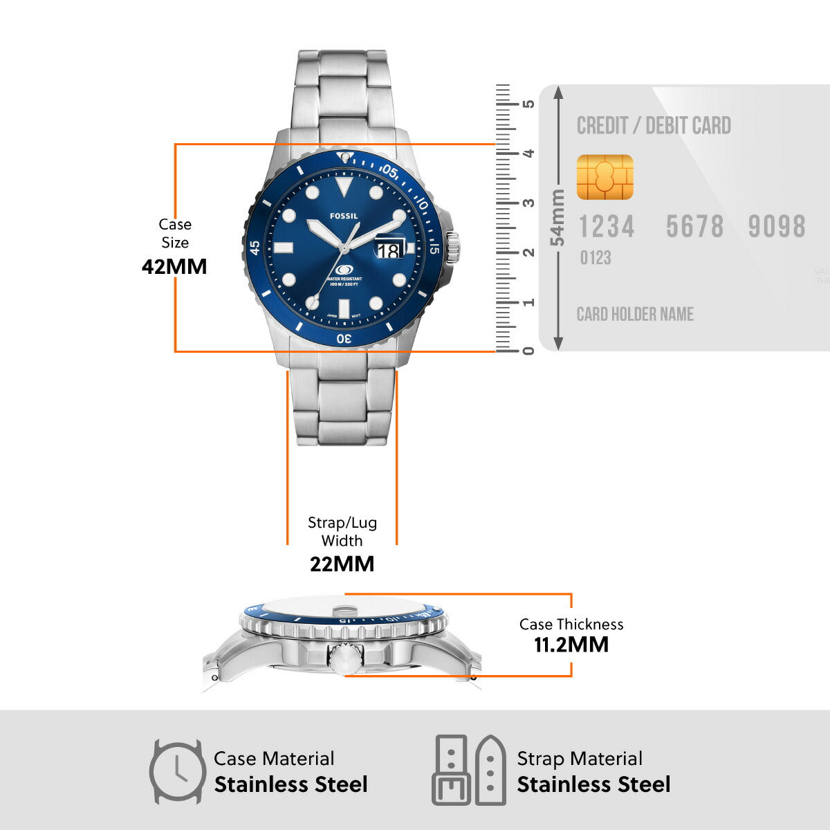 フォッシル FOSSIL 腕時計 メンズ CARRAWAY 三針 ブラウン レザーウォッチ FS6029