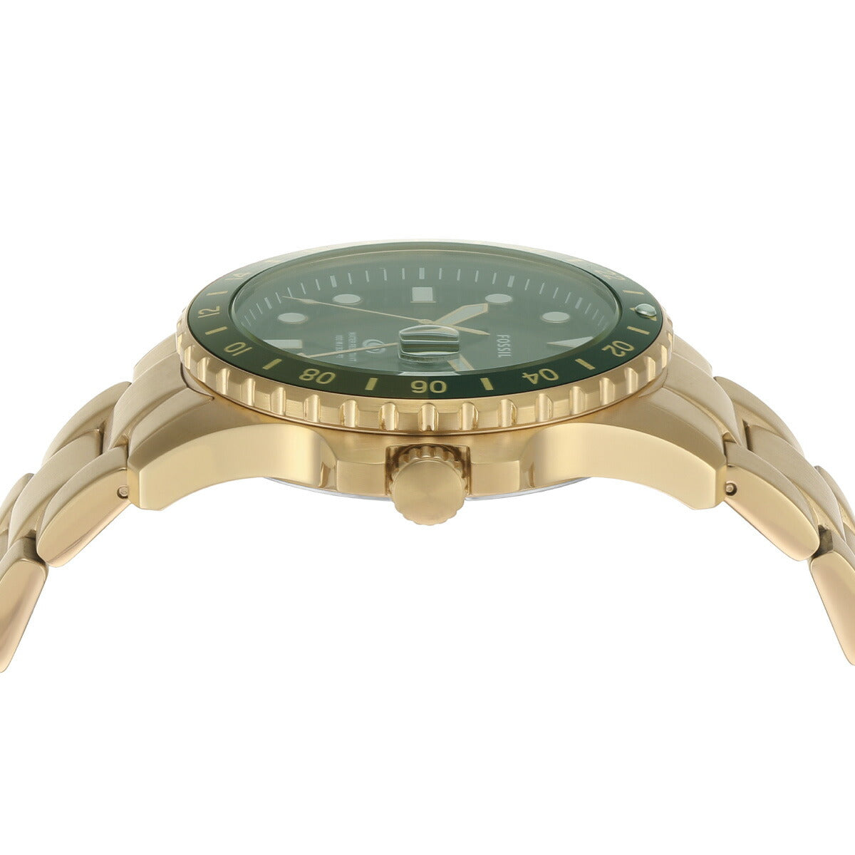 フォッシル FOSSIL 腕時計 メンズ FOSSIL BLUE DIVE 三針デイト ゴールドトーン ステンレススチールウォッチ FS6030