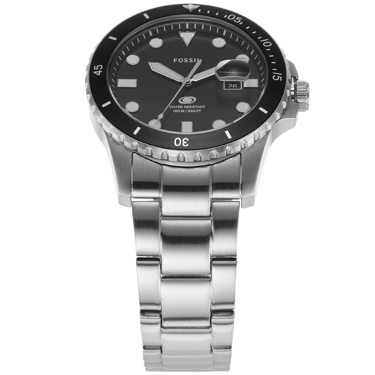 フォッシル FOSSIL 腕時計 メンズ FOSSIL BLUE DIVE 三針デイト ステンレススチールウォッチ FS6032