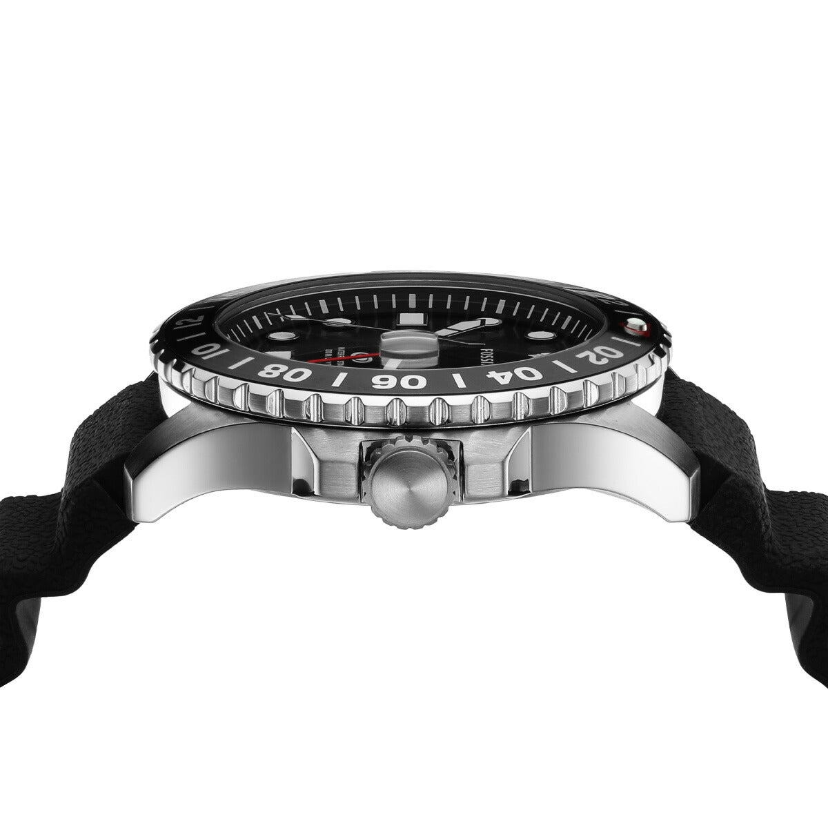 フォッシル FOSSIL 腕時計 メンズ FOSSIL BLUE GMT ブラックシリコンウォッチ FS6036