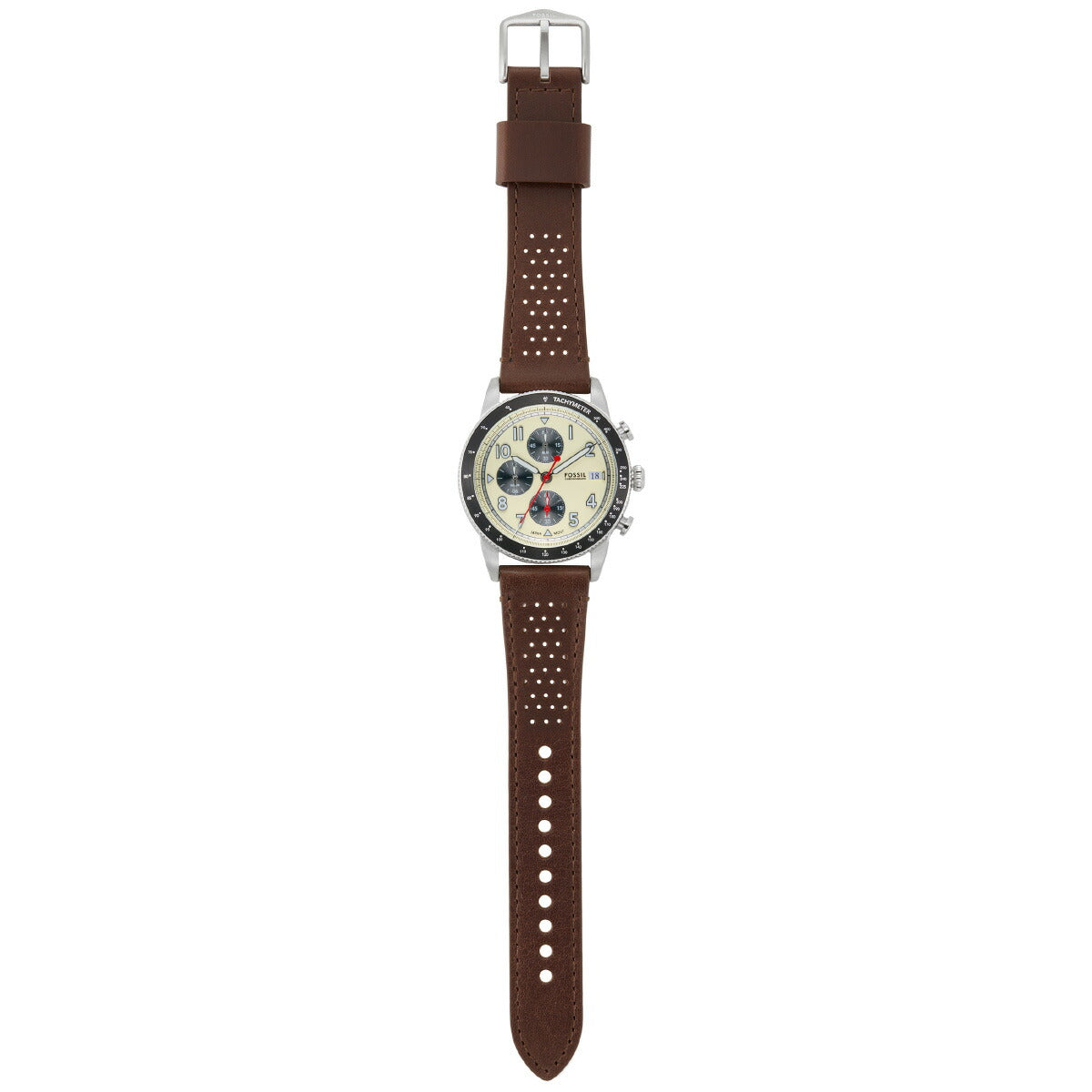 フォッシル FOSSIL 腕時計 メンズ SPORT TOURER クロノグラフ ブラウン レザーウォッチ FS6042