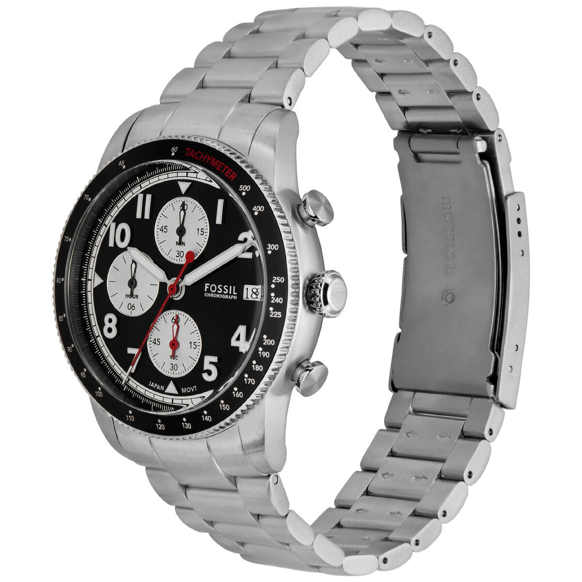 フォッシル FOSSIL 腕時計 メンズ SPORT TOURER クロノグラフ ステンレススチールウォッチ FS6045