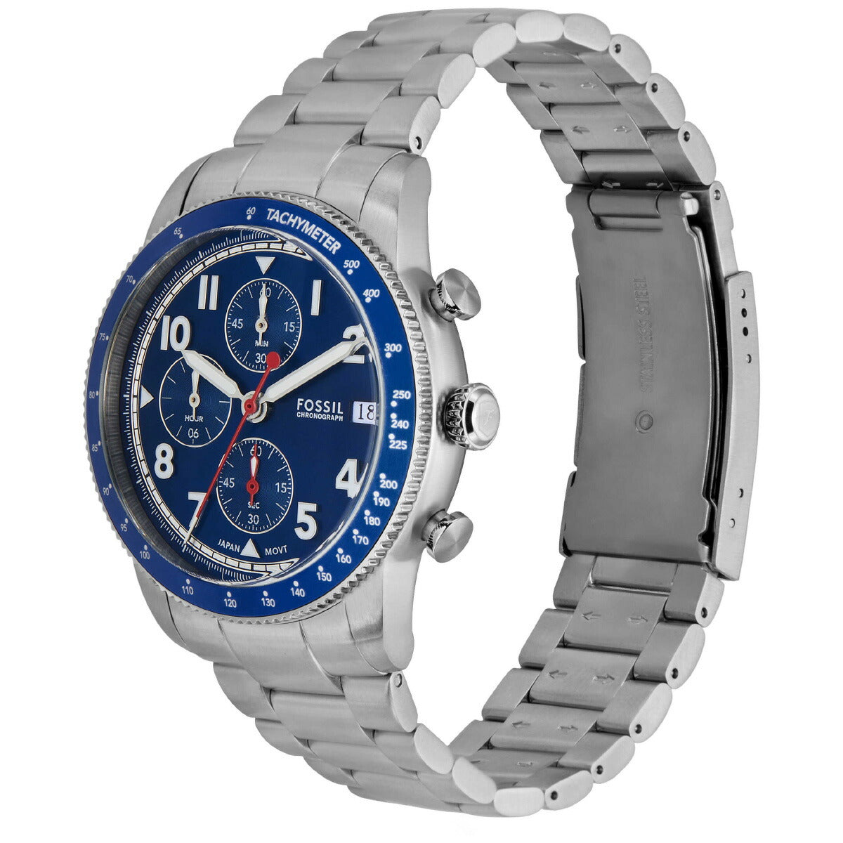 フォッシル FOSSIL 腕時計 メンズ SPORT TOURER クロノグラフ ステンレススチールウォッチ FS6047