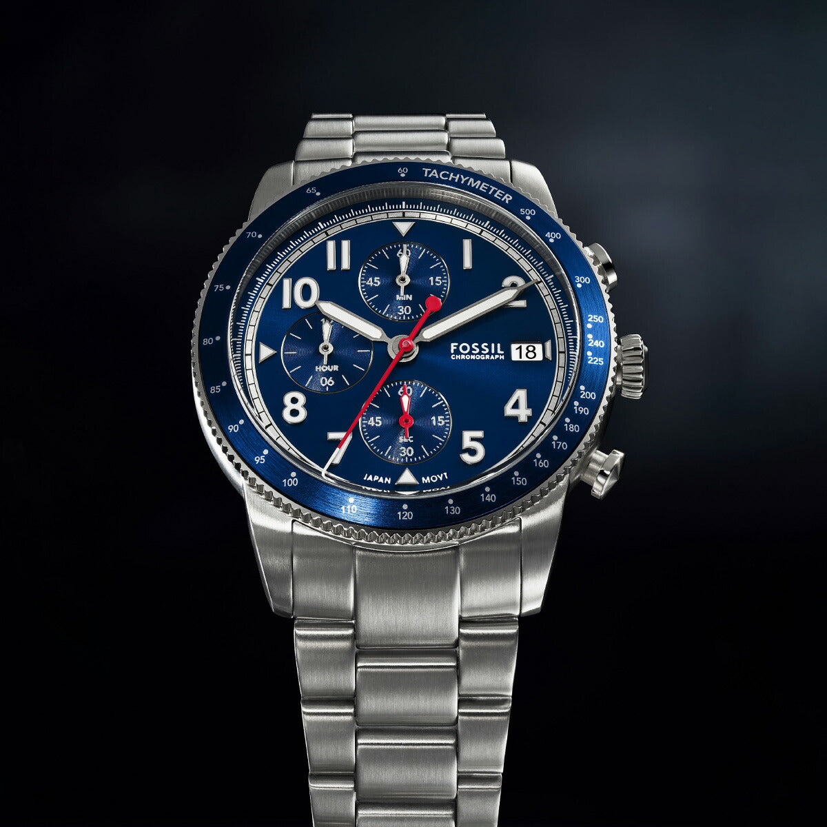 フォッシル FOSSIL 腕時計 メンズ SPORT TOURER クロノグラフ ステンレススチールウォッチ FS6047