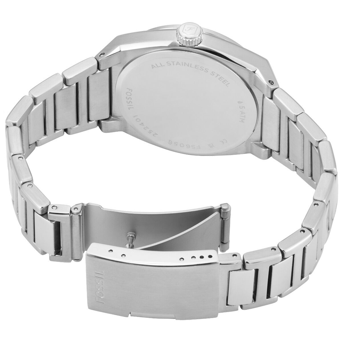 フォッシル FOSSIL 腕時計 メンズ EVERETT 三針デイト ステンレススチールウォッチ FS6056