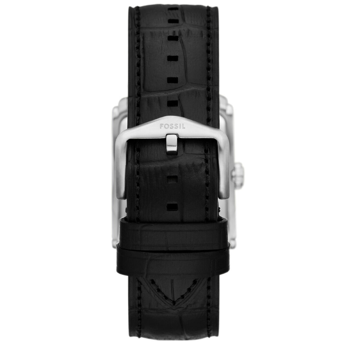フォッシル FOSSIL 腕時計 メンズ CARRAWAY 三針 ブラック クロコレザーウォッチ FS6078
