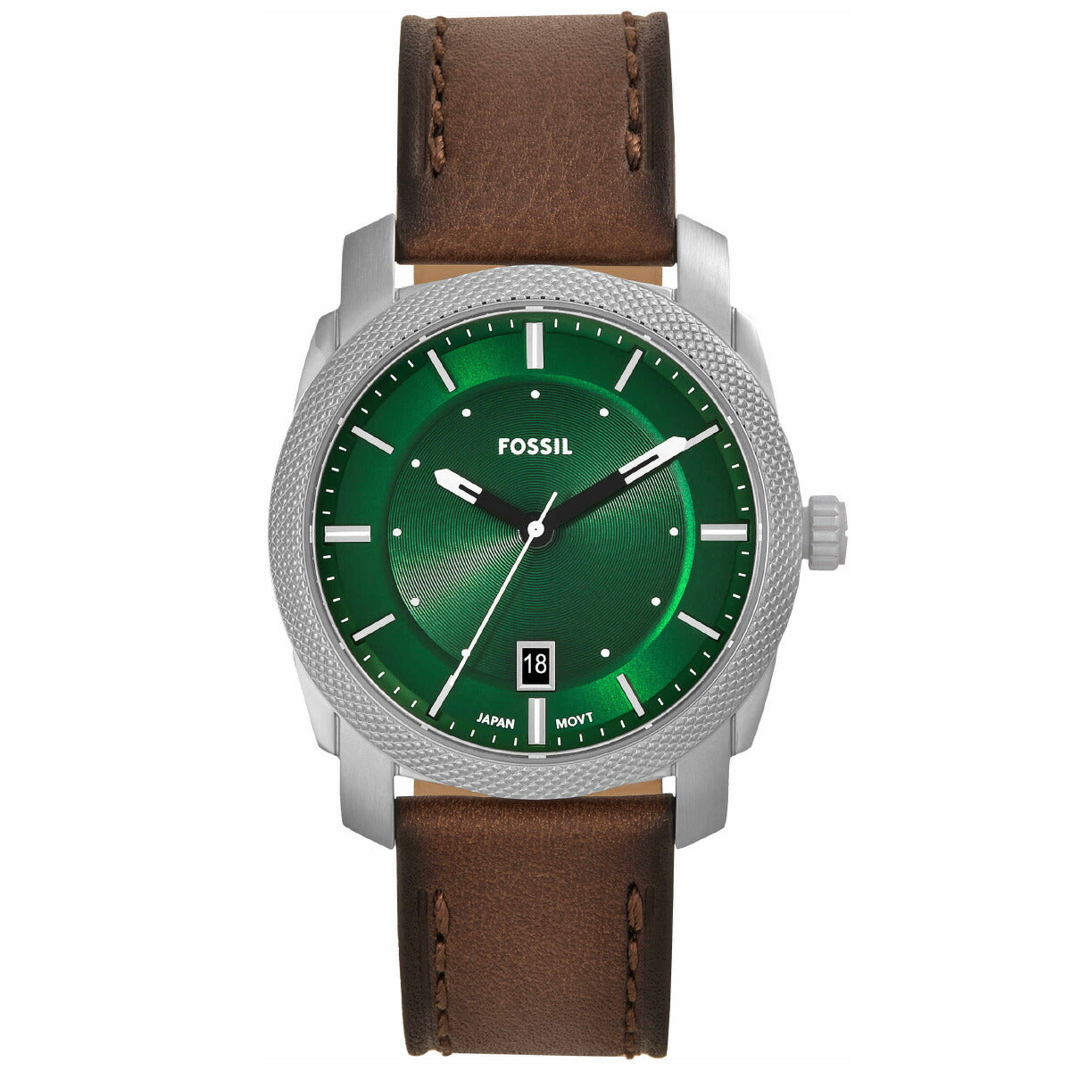 フォッシル FOSSIL 腕時計 メンズ MACHINE 三針デイト ブラウンレザーウォッチ FS6085