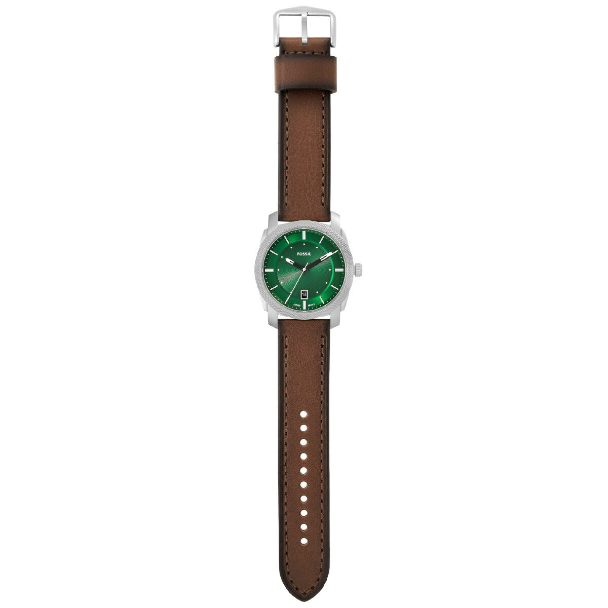 フォッシル FOSSIL 腕時計 メンズ MACHINE 三針デイト ブラウンレザーウォッチ FS6085