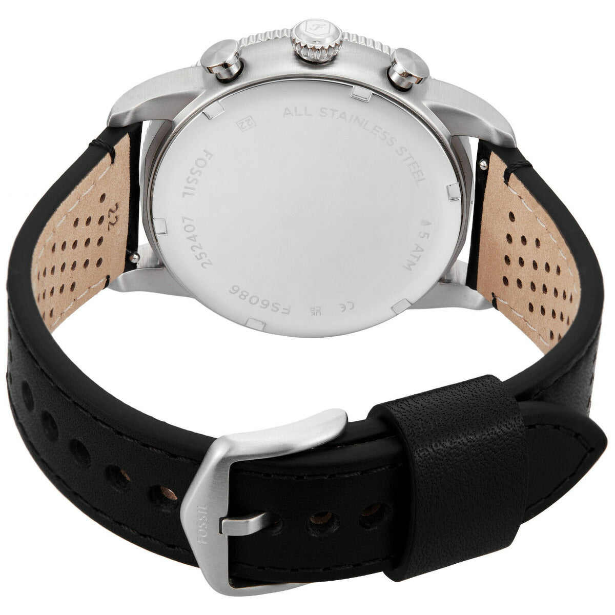 フォッシル FOSSIL 腕時計 メンズ SPORT TOURER クロノグラフ ブラック レザーウォッチ FS6086