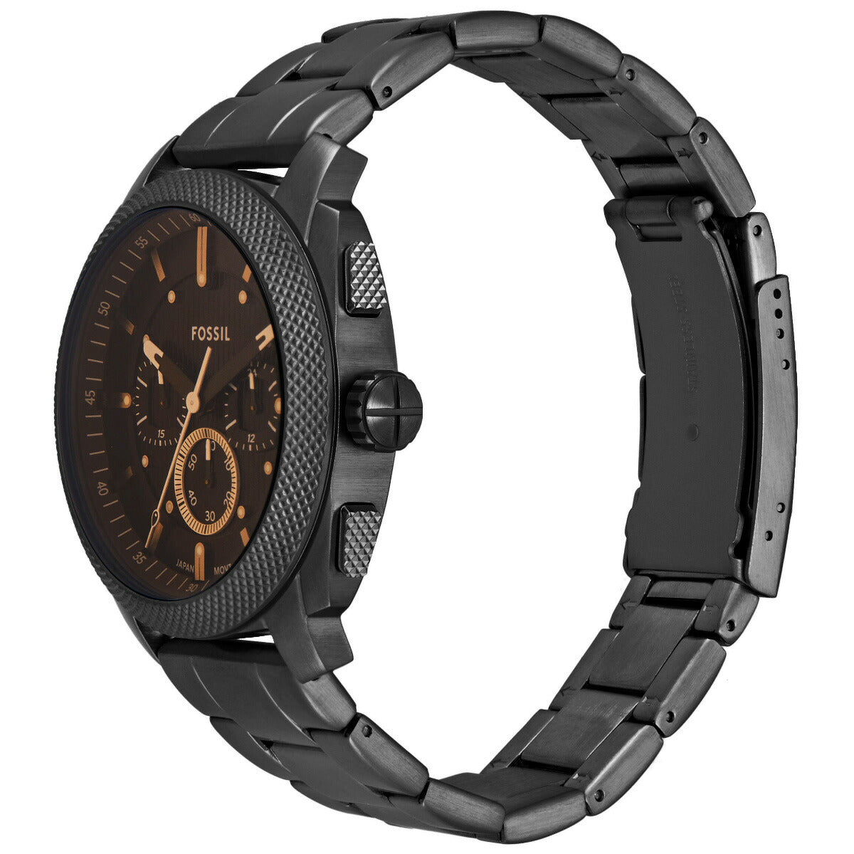 フォッシル FOSSIL 腕時計 メンズ MACHINE クロノグラフ ブラック ステンレススチールウォッチ FS6097【2025 新作】