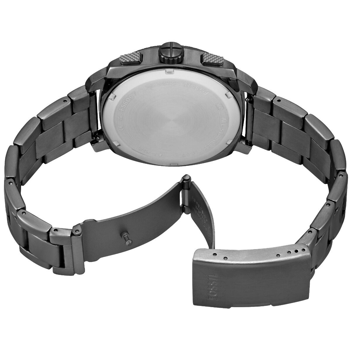 フォッシル FOSSIL 腕時計 メンズ MACHINE クロノグラフ ブラック ステンレススチールウォッチ FS6097【2025 新作】