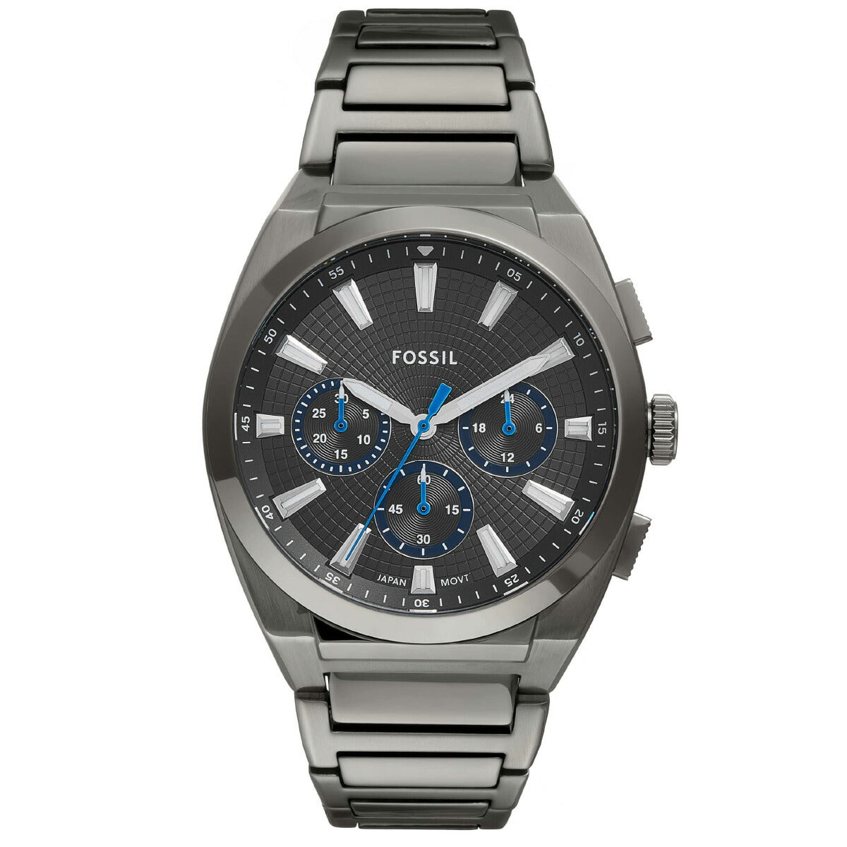 フォッシル FOSSIL 腕時計 メンズ EVERETT クロノグラフ ガンメタル ステンレススチールウォッチ FS6107