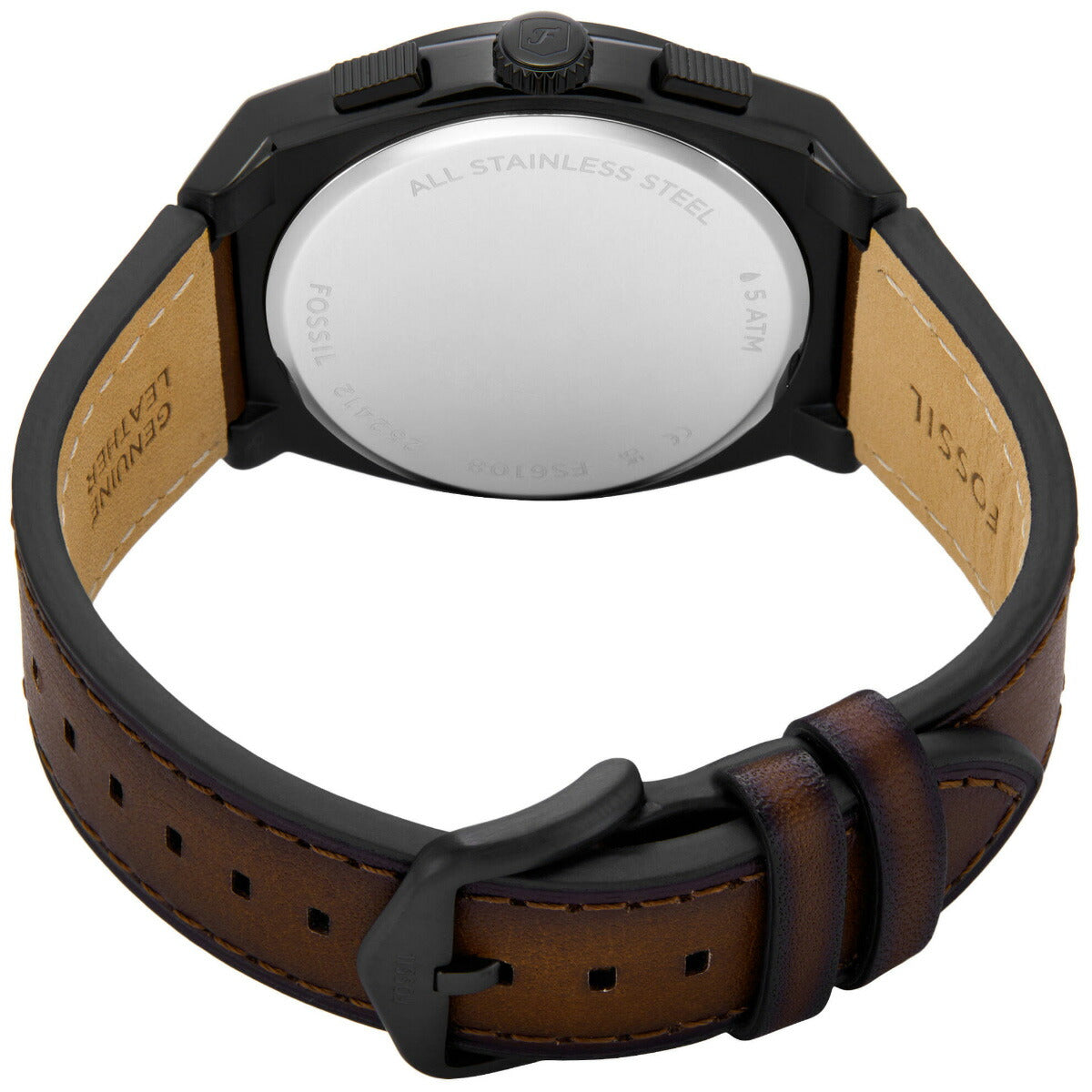 フォッシル FOSSIL 腕時計 メンズ EVERETT クロノグラフ ブラック ステンレススチールウォッチ FS6108