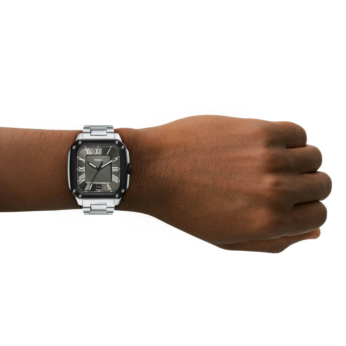 フォッシル FOSSIL 腕時計 メンズ CROSBY 三針デイト ステンレススチールウォッチ FS6122【2025 新作】
