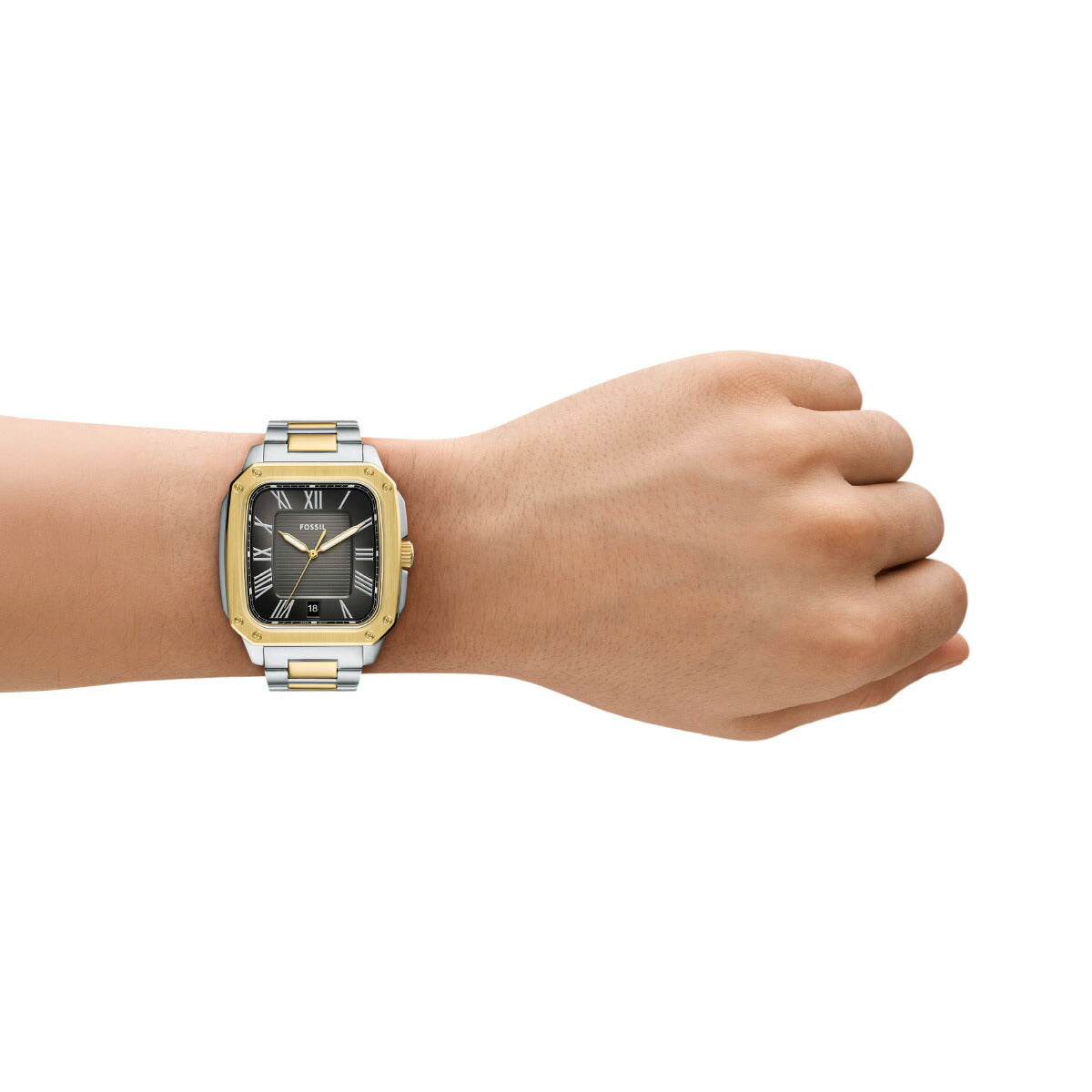 フォッシル FOSSIL 腕時計 メンズ CROSBY 三針デイト ツートーン ステンレススチールウォッチ FS6123【2025 新作】