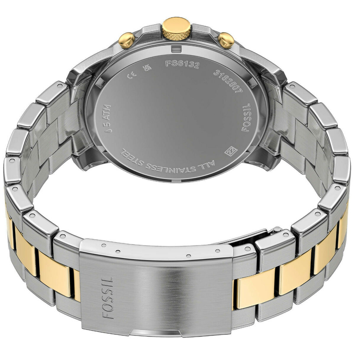 フォッシル FOSSIL 腕時計 メンズ GRANT クロノグラフ ツートーン ステンレススチールウォッチ FS6132【2025 新作】