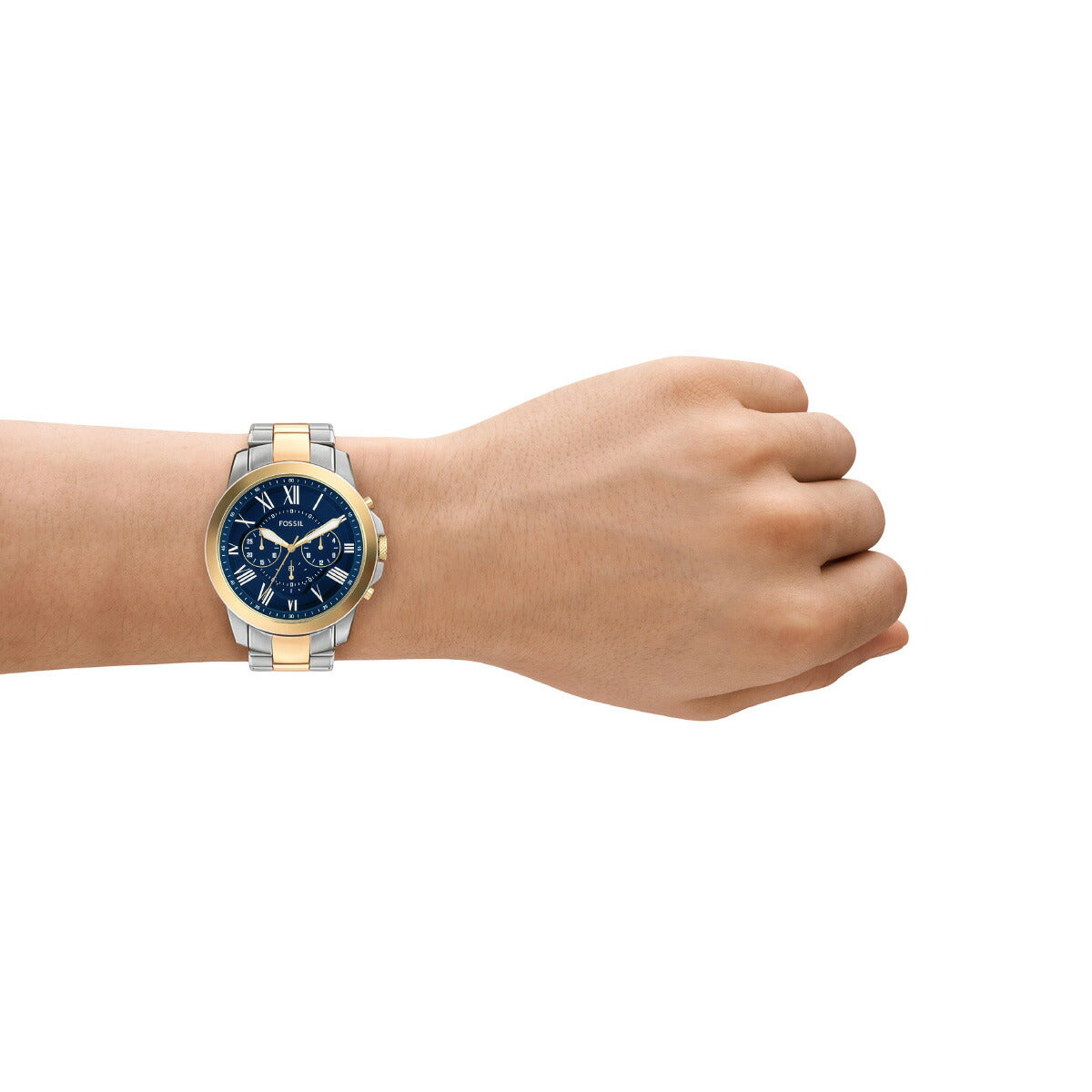 フォッシル FOSSIL 腕時計 メンズ GRANT クロノグラフ ツートーン ステンレススチールウォッチ FS6132【2025 新作】