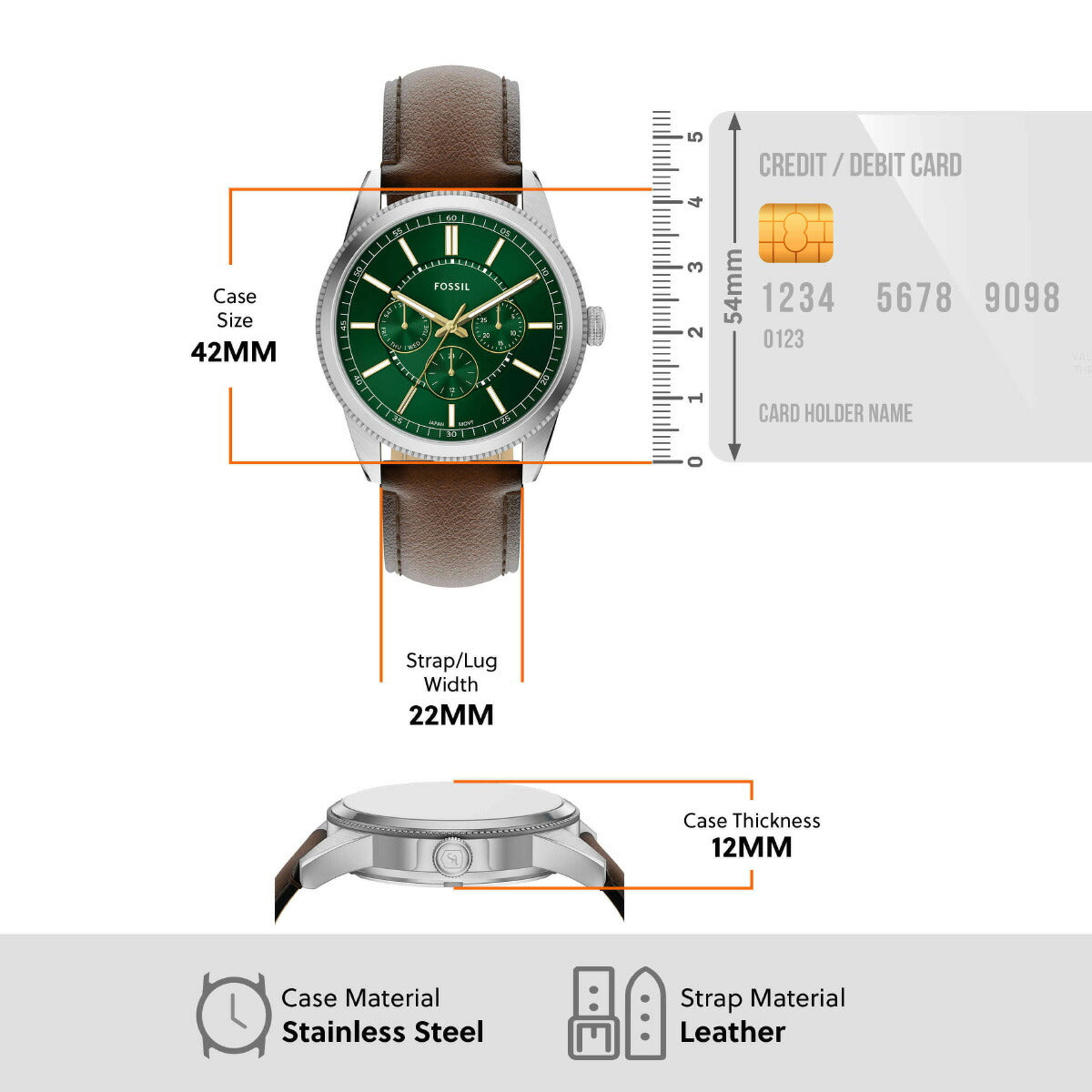 フォッシル FOSSIL 腕時計 メンズ PEARSON マルチファンクション ブラウンレザーウォッチ FS6137【2025 新作】