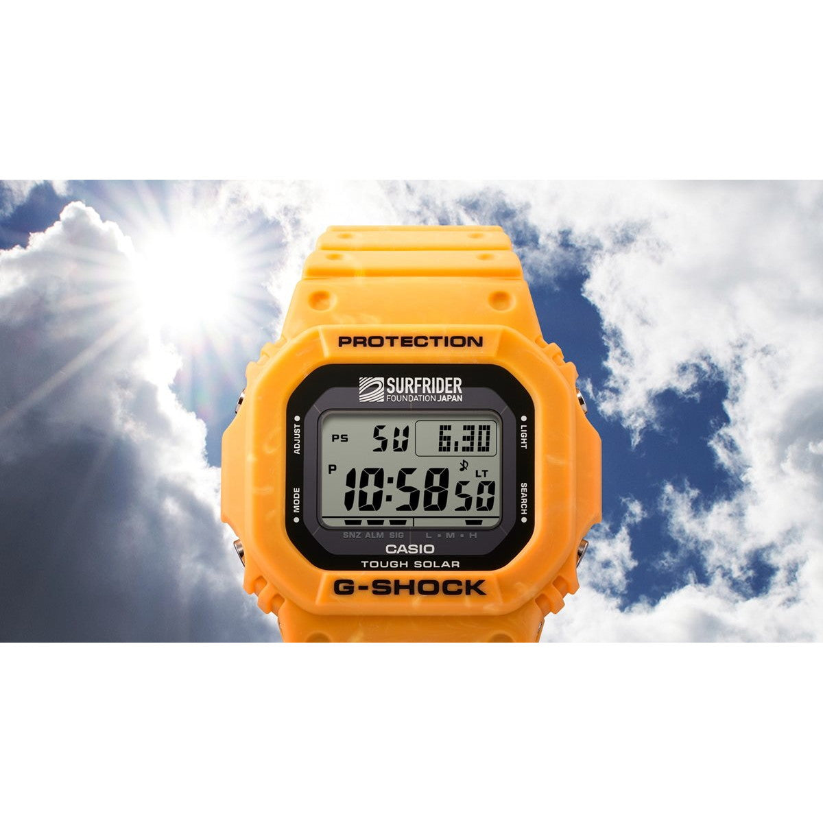 G-SHOCK デジタル カシオ Gショック CASIO ソーラー SURFRIDER FOUNDATION JAPAN コラボ 限定 腕時計 メンズ G-5600SFJ-9JR サンライズサーフ【2025 新作】