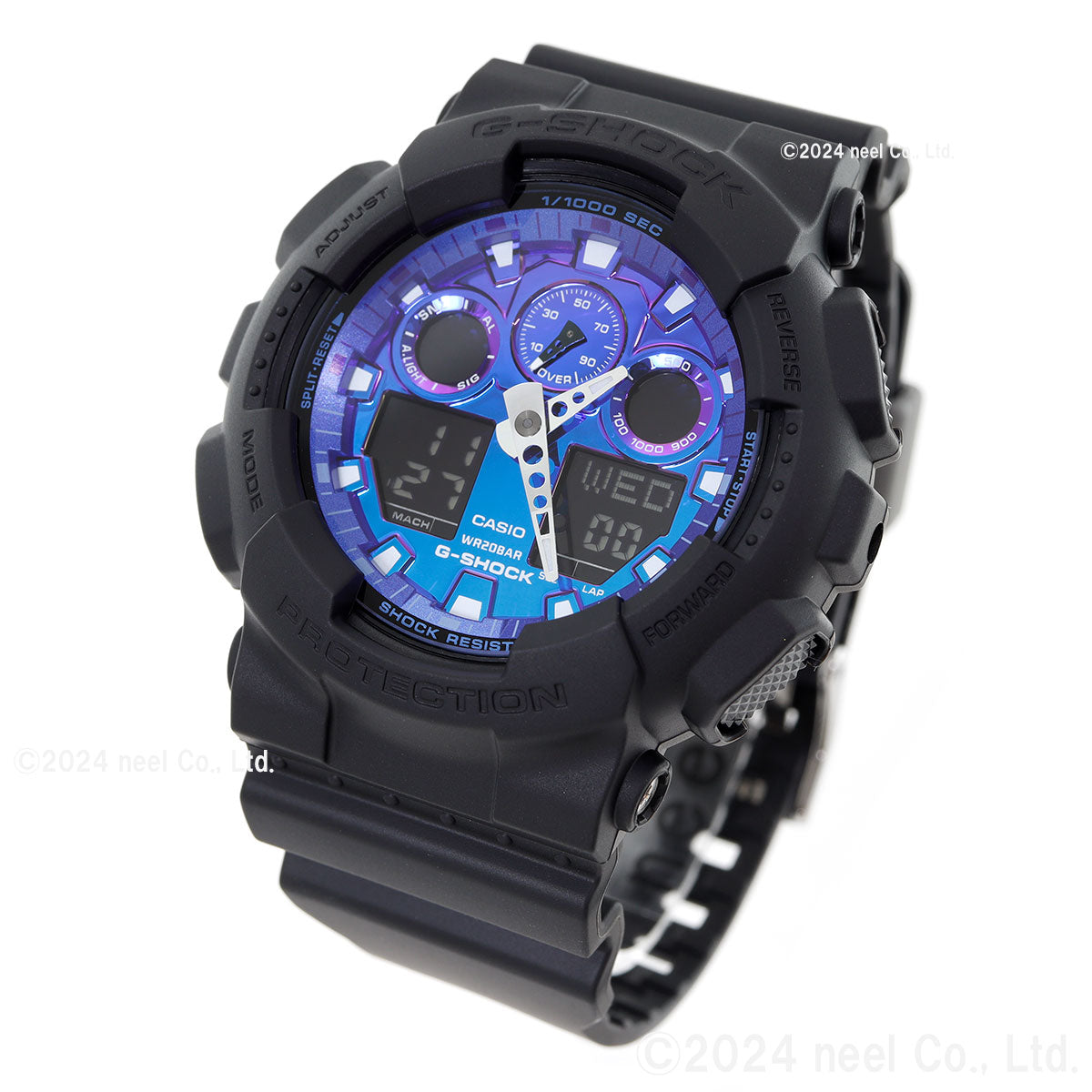 G-SHOCK カシオ Gショック CASIO アナデジ 腕時計 メンズ GA-100FL-1AJF Flame inside フレイムブルー【2024 新作】