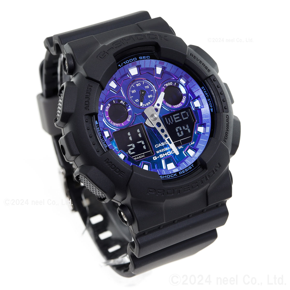 G-SHOCK カシオ Gショック CASIO アナデジ 腕時計 メンズ GA-100FL-1AJF Flame inside フレイムブルー【2024 新作】