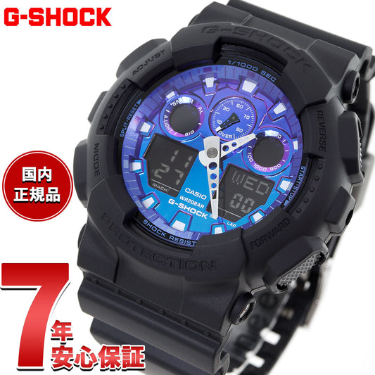 G-SHOCK カシオ Gショック CASIO アナデジ 腕時計 メンズ GA-100FL-1AJF Flame inside フレイムブルー【2024 新作】