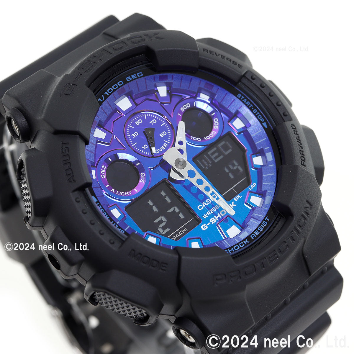 G-SHOCK カシオ Gショック CASIO アナデジ 腕時計 メンズ GA-100FL-1AJF Flame inside フレイムブルー【2024 新作】
