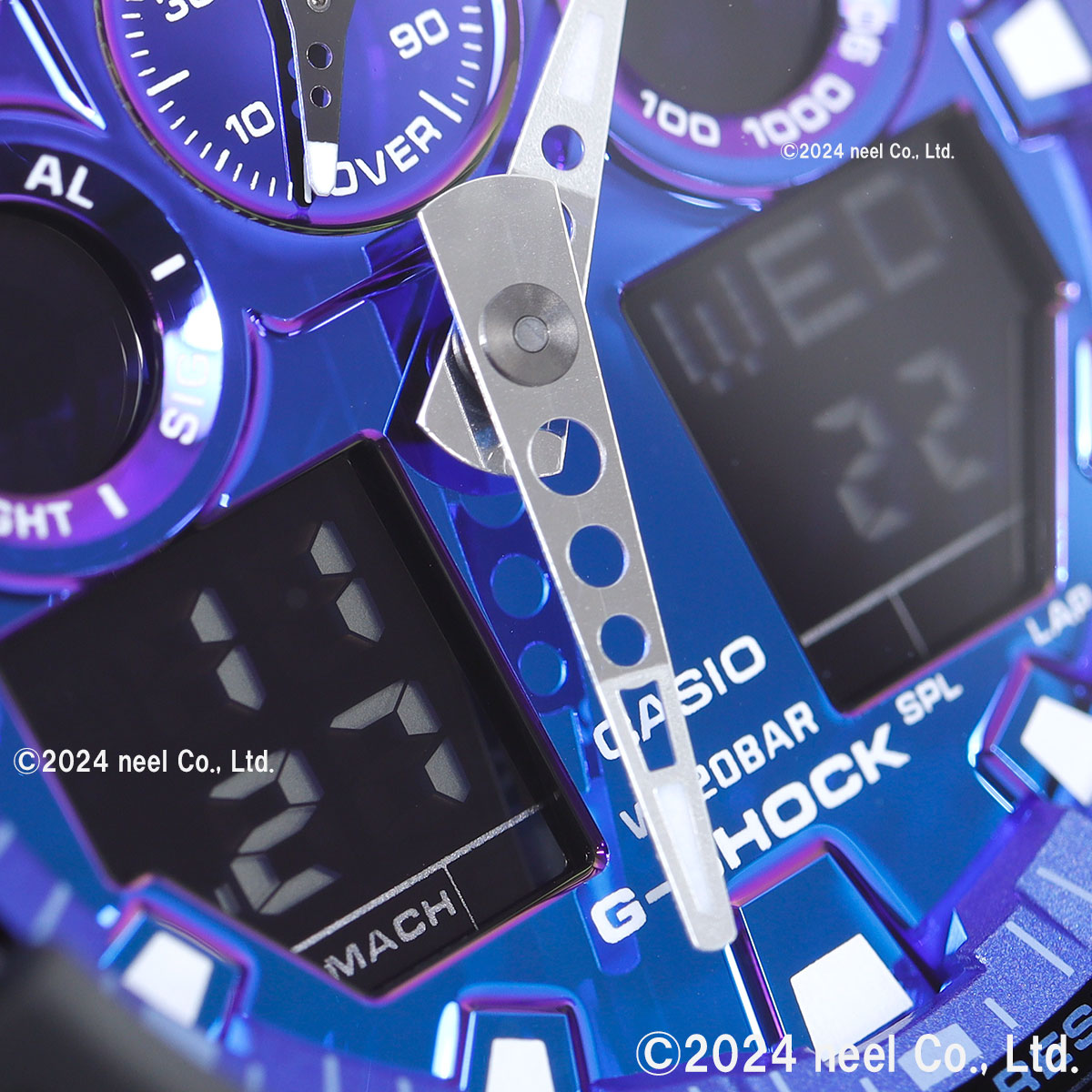 G-SHOCK カシオ Gショック CASIO アナデジ 腕時計 メンズ GA-100FL-1AJF Flame inside フレイムブルー【2024 新作】