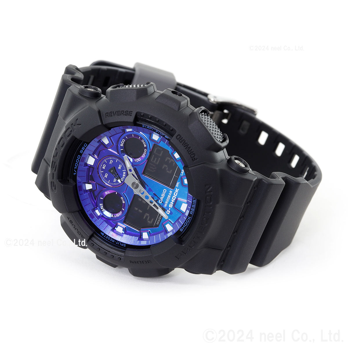 G-SHOCK カシオ Gショック CASIO アナデジ 腕時計 メンズ GA-100FL-1AJF Flame inside フレイムブルー【2024 新作】