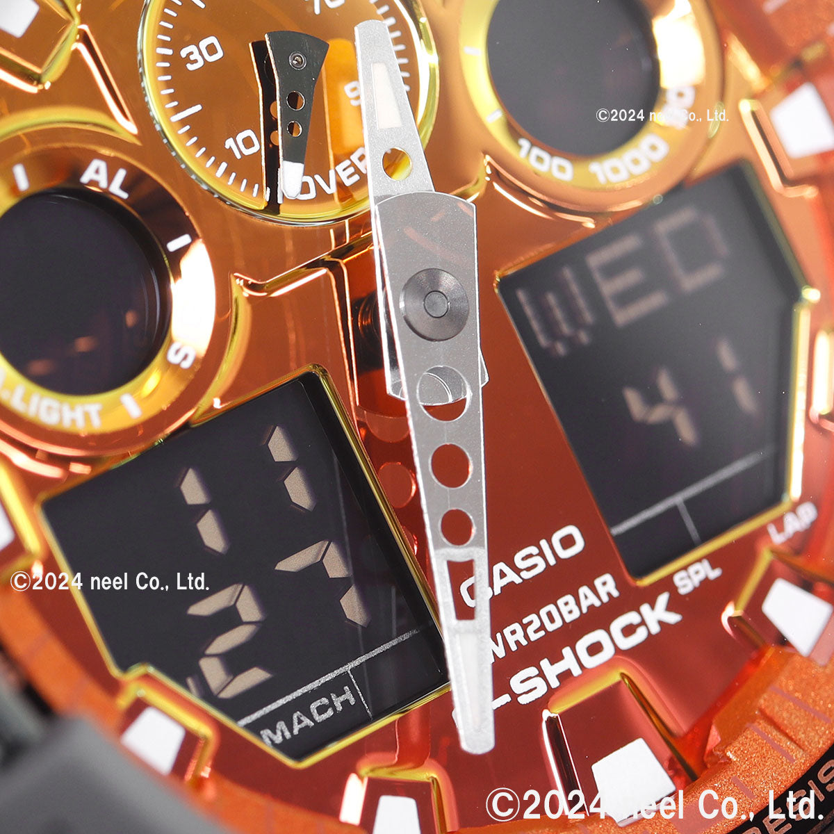 G-SHOCK カシオ Gショック CASIO アナデジ 腕時計 メンズ GA-100FL-8AJF Flame inside フレイムオレンジ【2024 新作】