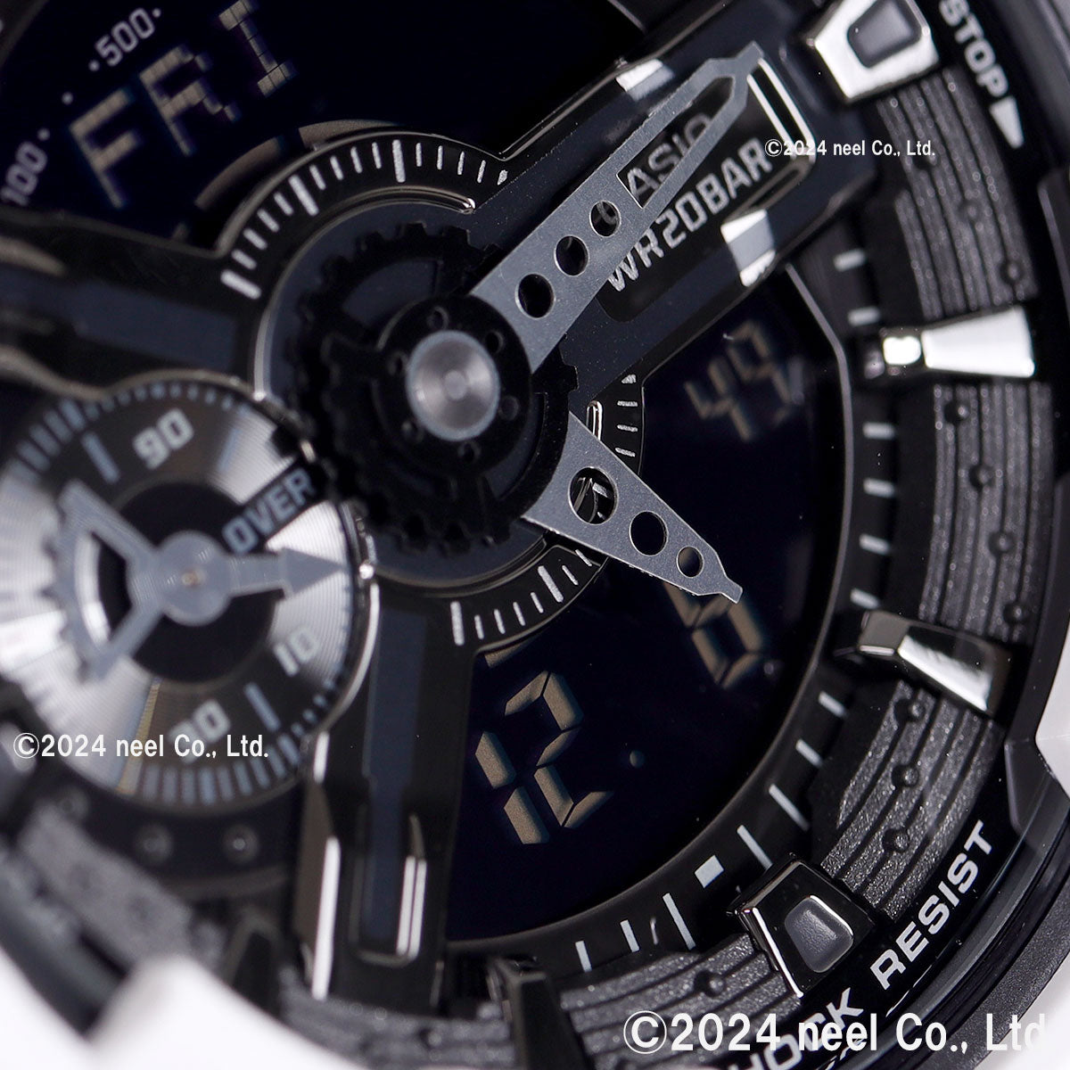 G-SHOCK ホワイト&ブラック 白 腕時計 メンズ アナデジ GA-110GW-7AJF
