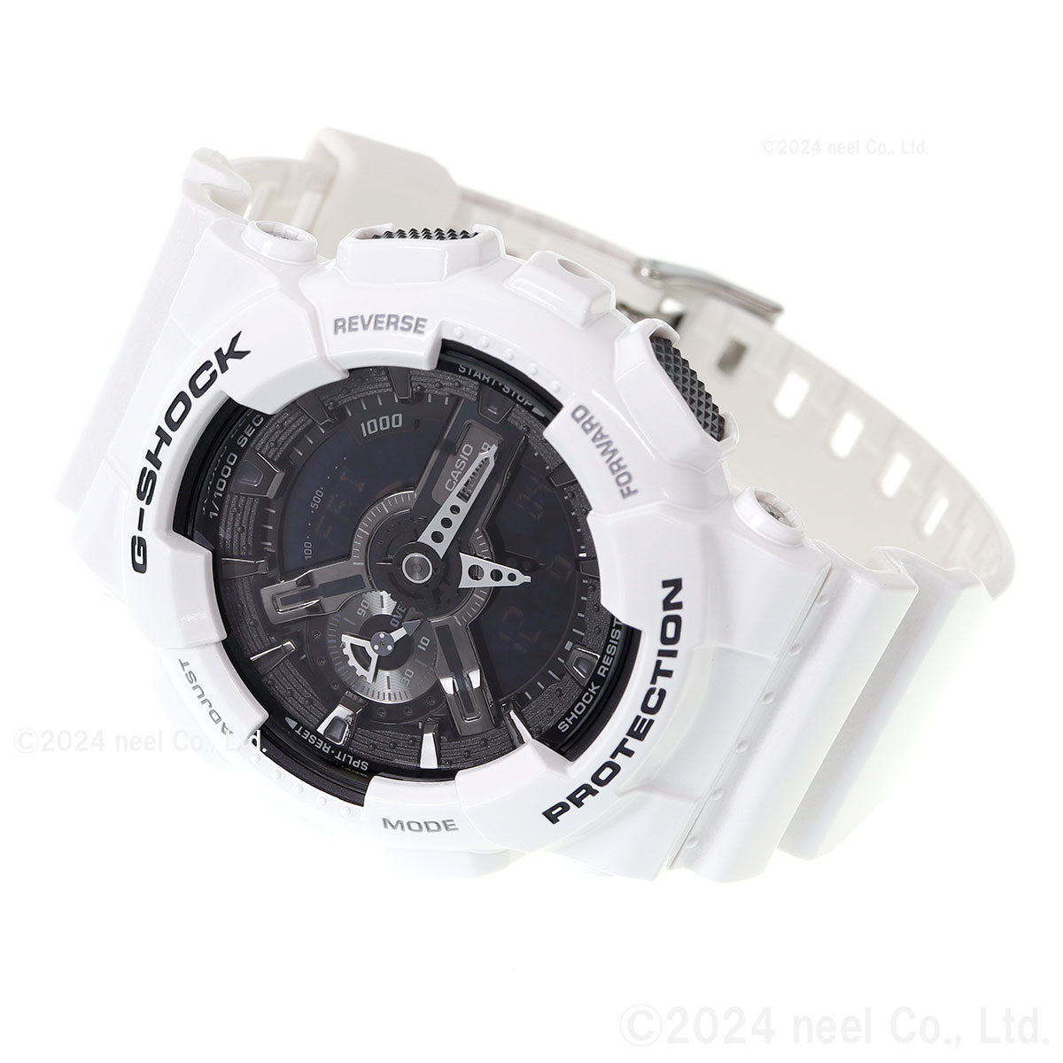 G-SHOCK ホワイト&ブラック 白 腕時計 メンズ アナデジ GA-110GW-7AJF
