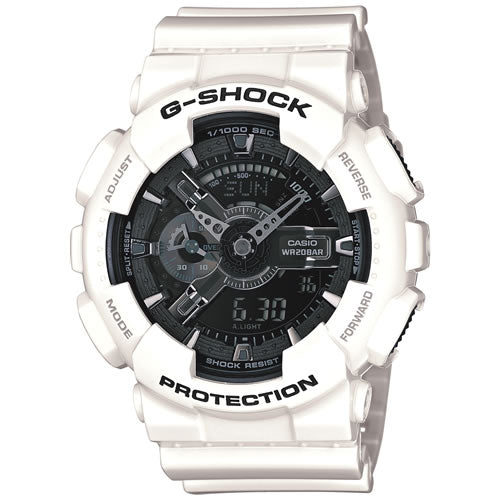 G-SHOCK ホワイト&ブラック 白 腕時計 メンズ アナデジ GA-110GW-7AJF