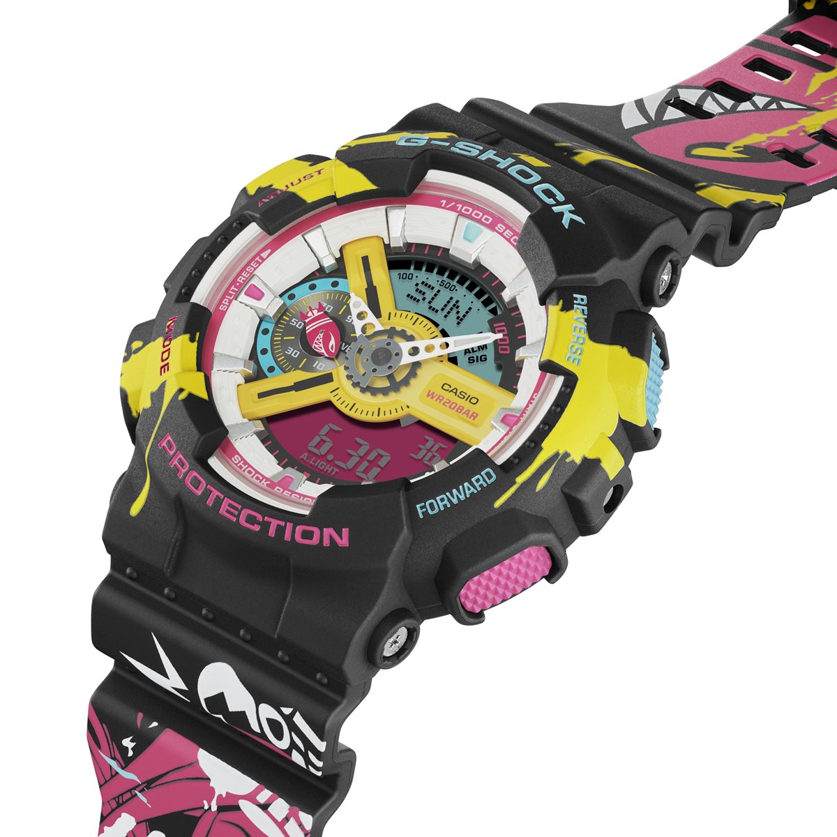 G-SHOCK カシオ Gショック CASIO LEAGUE OF LEGENDS コラボ 限定 GA-110LL-1AJR 腕時計 リーグ・オブ・レジェンド ジンクス スーパーメガデスロケット モチーフ【2023 新作】
