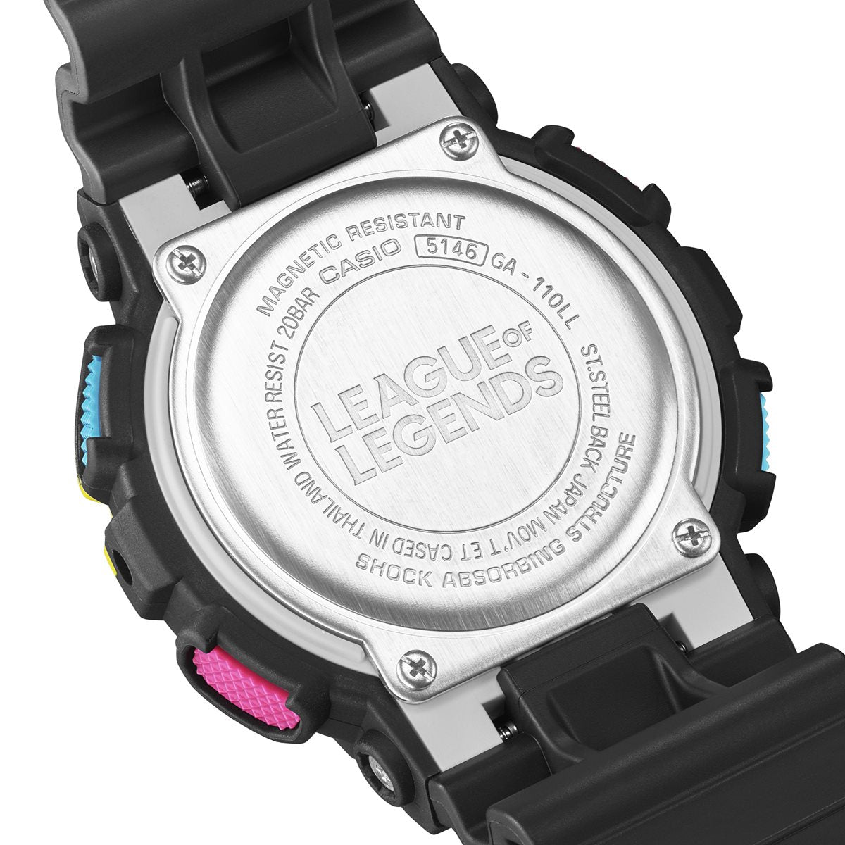 G-SHOCK カシオ Gショック CASIO LEAGUE OF LEGENDS コラボ 限定 GA-110LL-1AJR 腕時計 リーグ・オブ・レジェンド ジンクス スーパーメガデスロケット モチーフ【2023 新作】