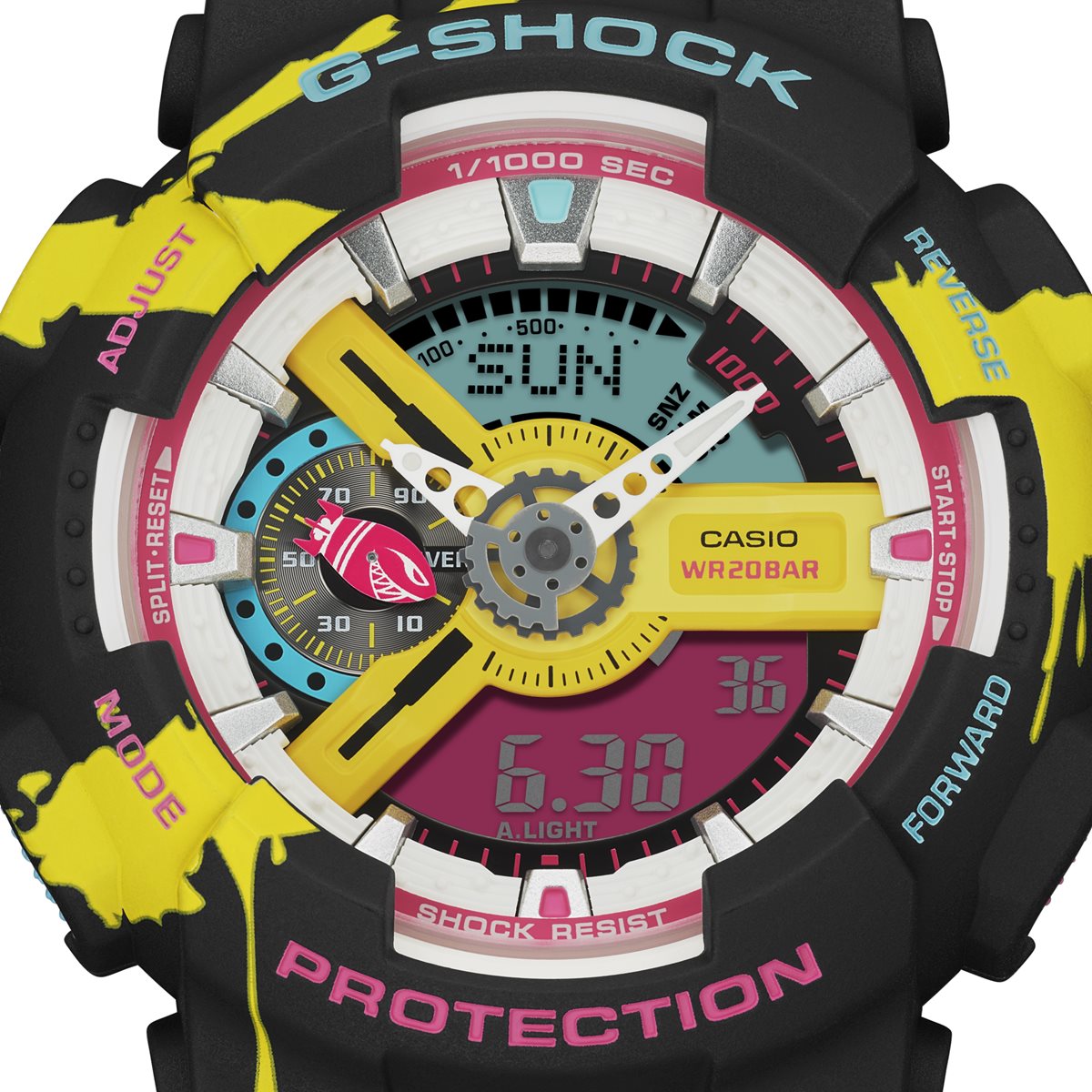 G-SHOCK カシオ Gショック CASIO LEAGUE OF LEGENDS コラボ 限定 GA-110LL-1AJR 腕時計 リーグ・オブ・レジェンド ジンクス スーパーメガデスロケット モチーフ【2023 新作】