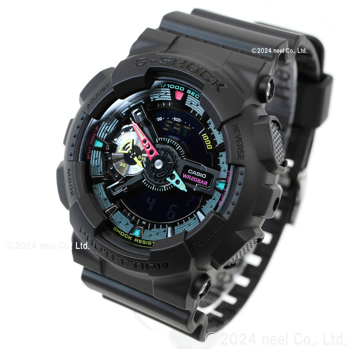 G-SHOCK カシオ Gショック CASIO アナデジ 限定モデル 腕時計 メンズ GA-110MF-1AJF Multi Fluorescent color シリーズ【2024 新作】