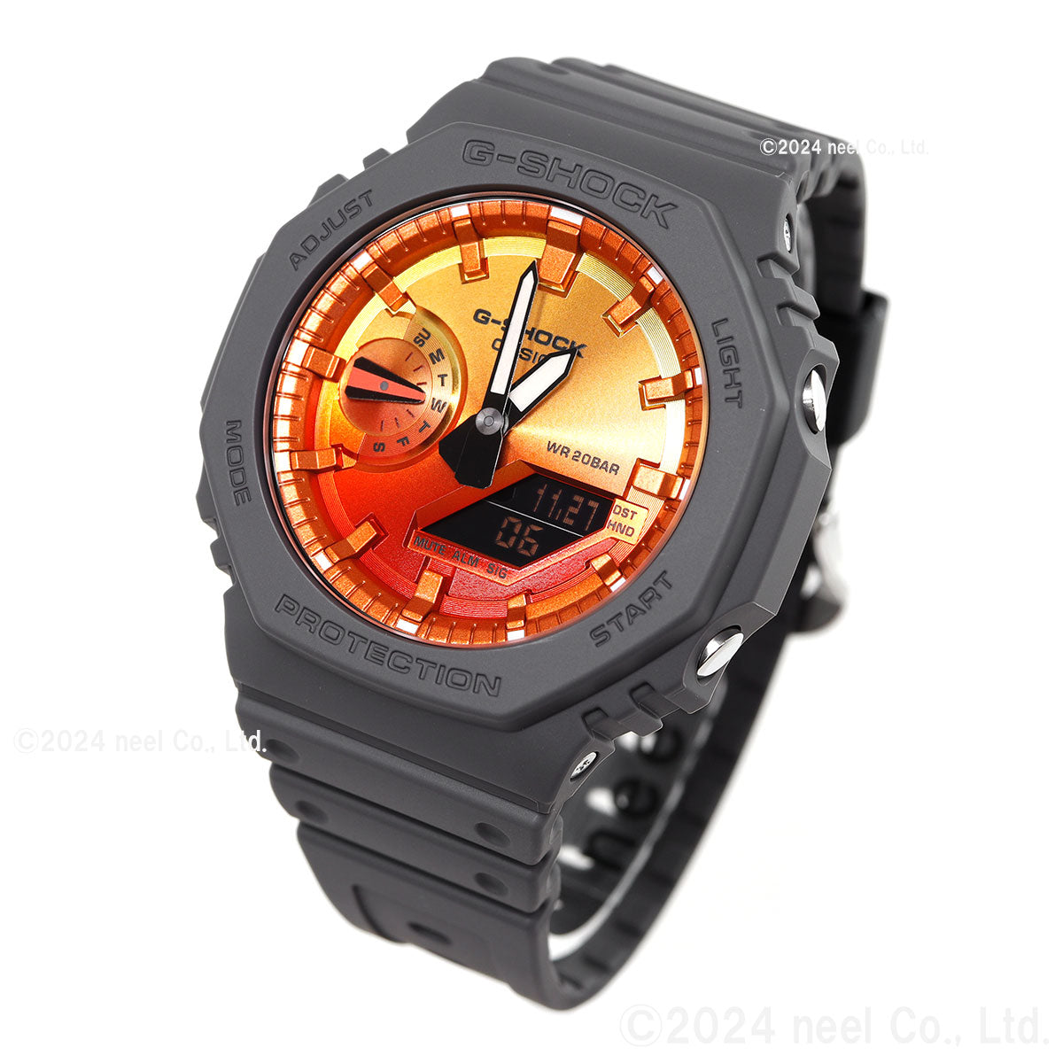 G-SHOCK カシオ Gショック CASIO アナデジ 腕時計 メンズ GA-2100FL-8AJF Flame inside フレイムオレンジ【2024 新作】