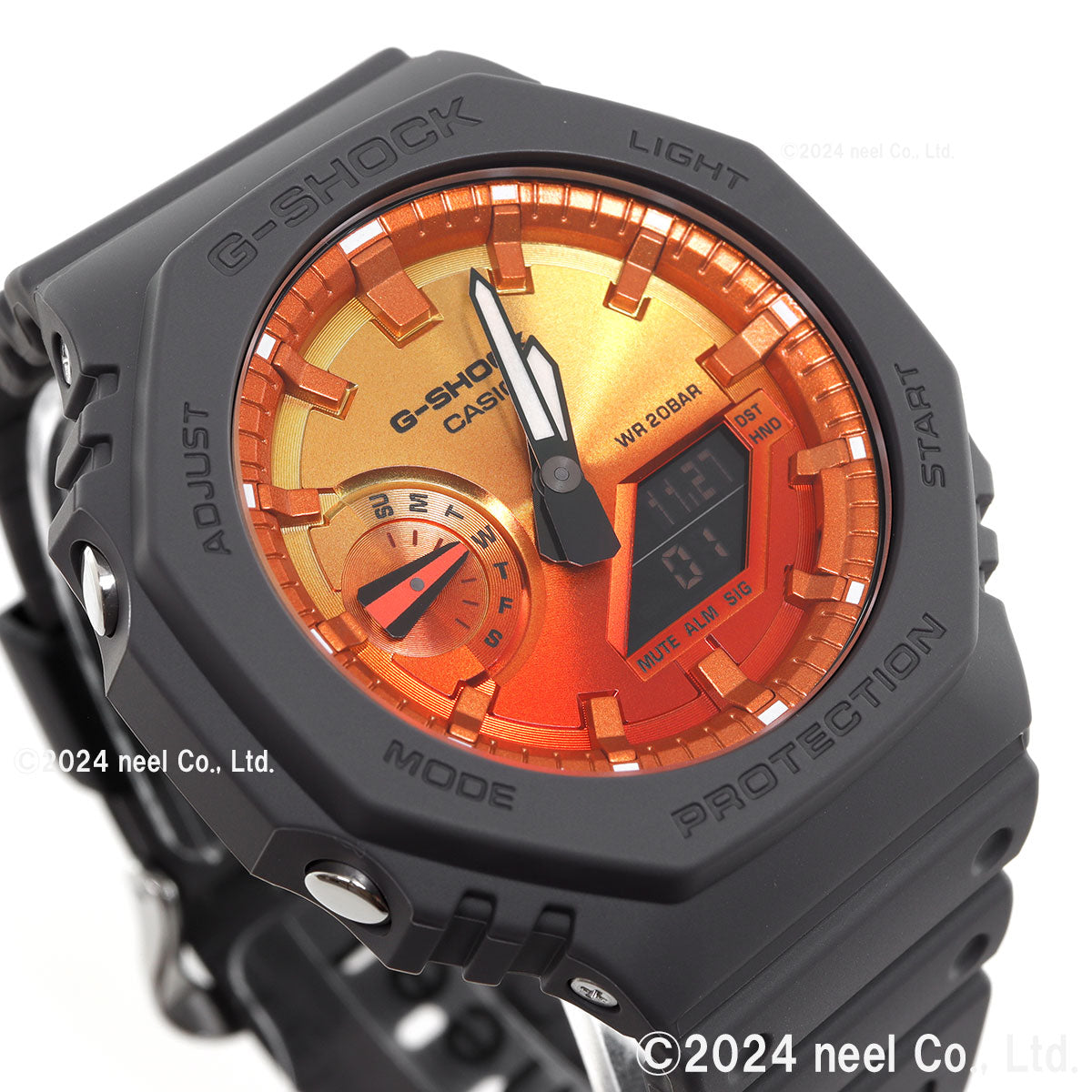 G-SHOCK カシオ Gショック CASIO アナデジ 腕時計 メンズ GA-2100FL-8AJF Flame inside フレイムオレンジ【2024 新作】