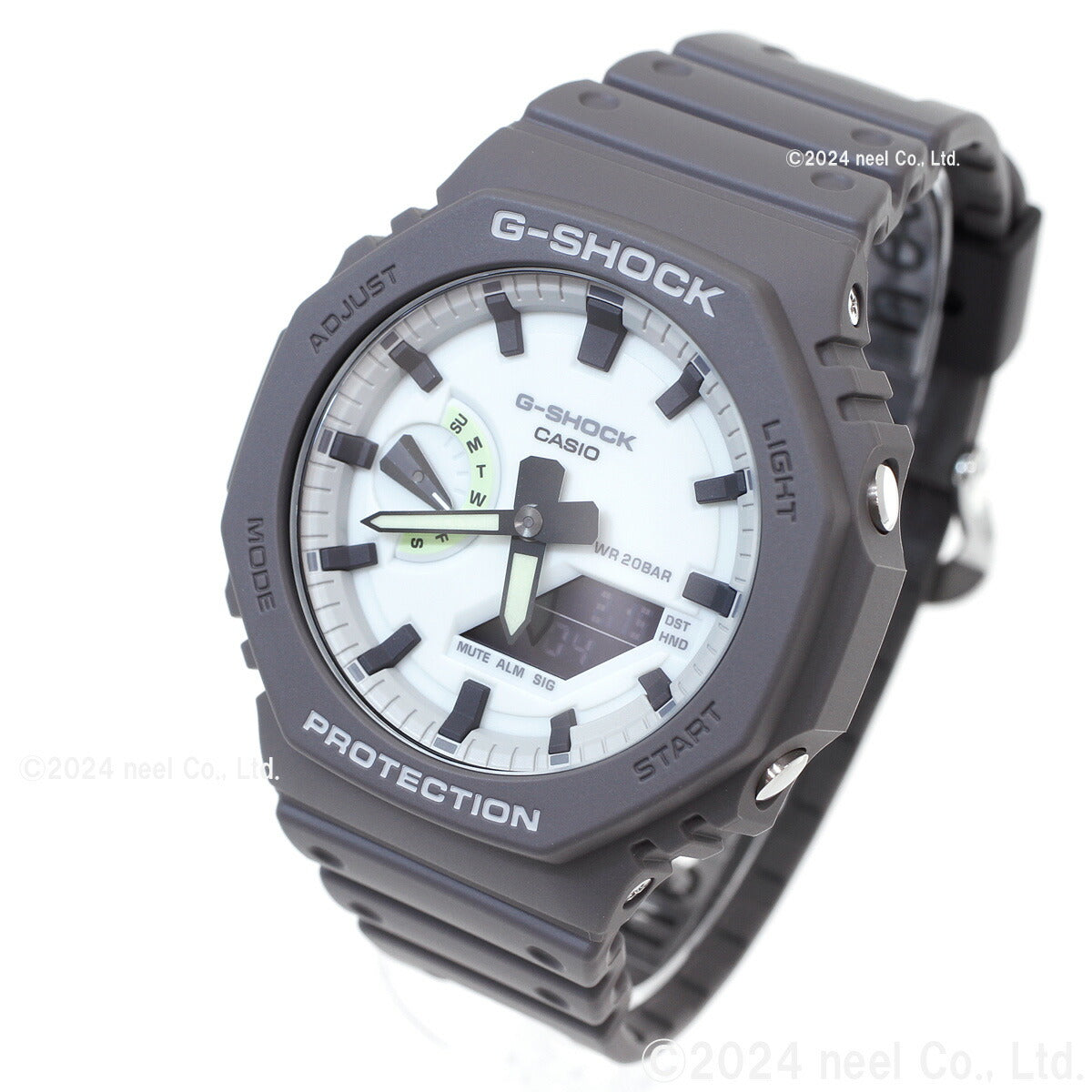 G-SHOCK アナデジ メンズ 腕時計 カシオ CASIO GA-2100HD-8AJF HIDDEN GLOW Series グレー【2024 新作】