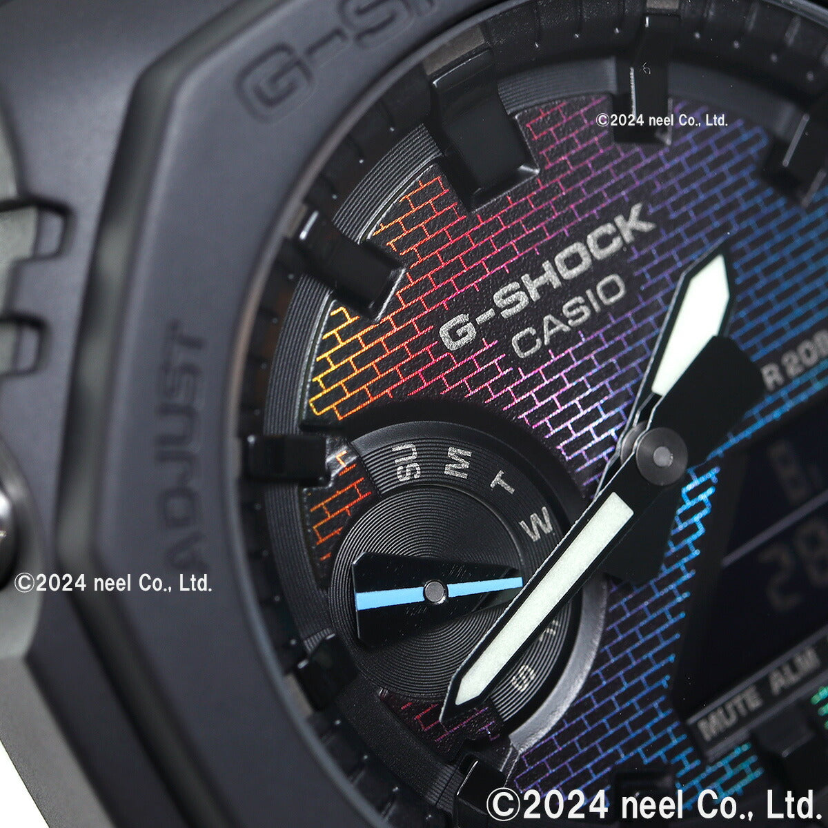 G-SHOCK カシオ Gショック CASIO アナデジ 腕時計 メンズ GA-2100RW-1AJF レインボーカラー レンガパターン デザイン【2024 新作】