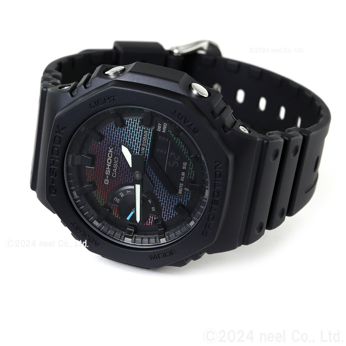 G-SHOCK カシオ Gショック CASIO アナデジ 腕時計 メンズ GA-2100RW-1AJF レインボーカラー レンガパターン デザイン【2024 新作】