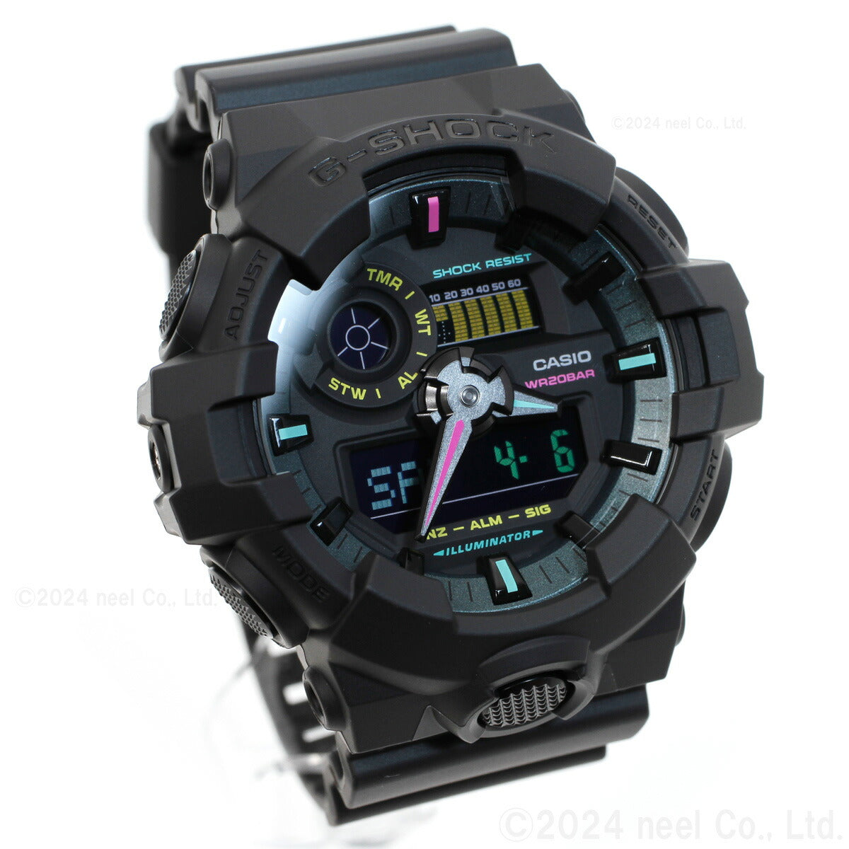 G-SHOCK カシオ Gショック CASIO アナデジ 限定モデル 腕時計 メンズ GA-700MF-1AJF Multi Fluorescent color シリーズ【2024 新作】