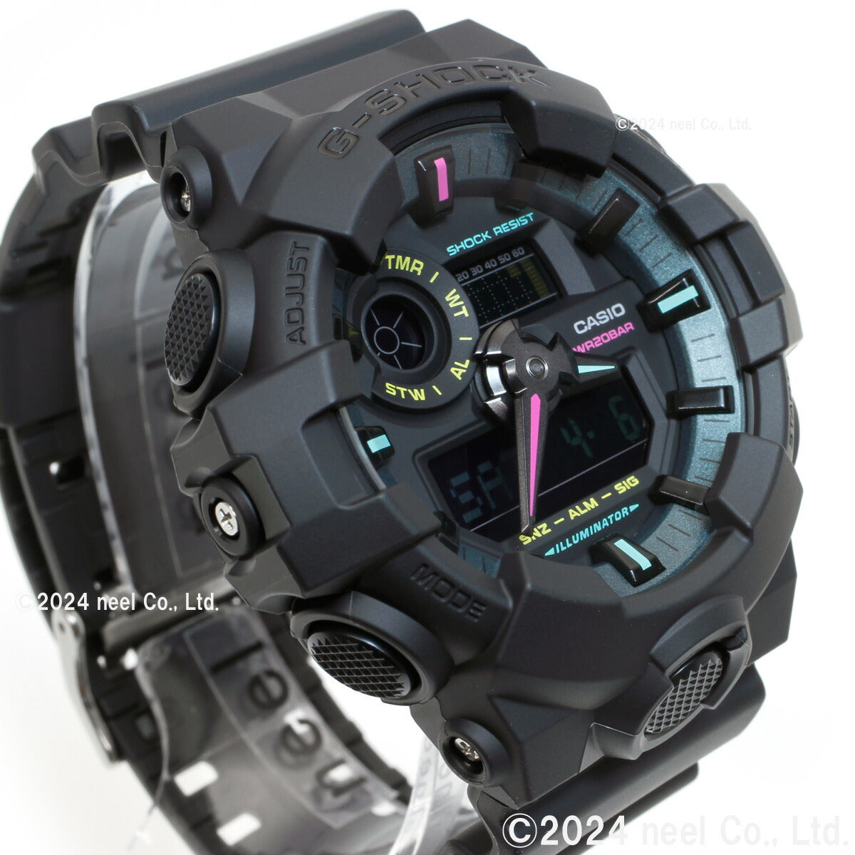 G-SHOCK カシオ Gショック CASIO アナデジ 限定モデル 腕時計 メンズ GA-700MF-1AJF Multi Fluorescent color シリーズ【2024 新作】